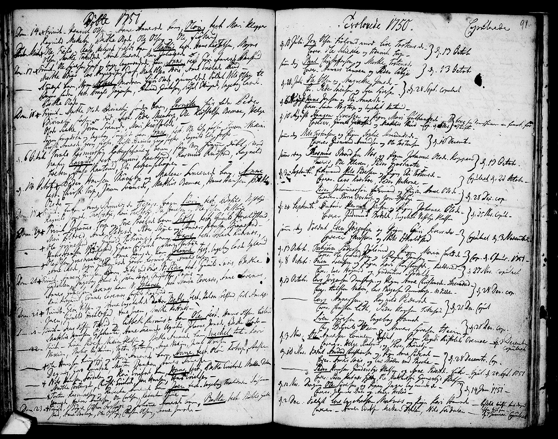 Rakkestad prestekontor Kirkebøker, AV/SAO-A-2008/F/Fa/L0002: Parish register (official) no. I 2, 1741-1751, p. 91