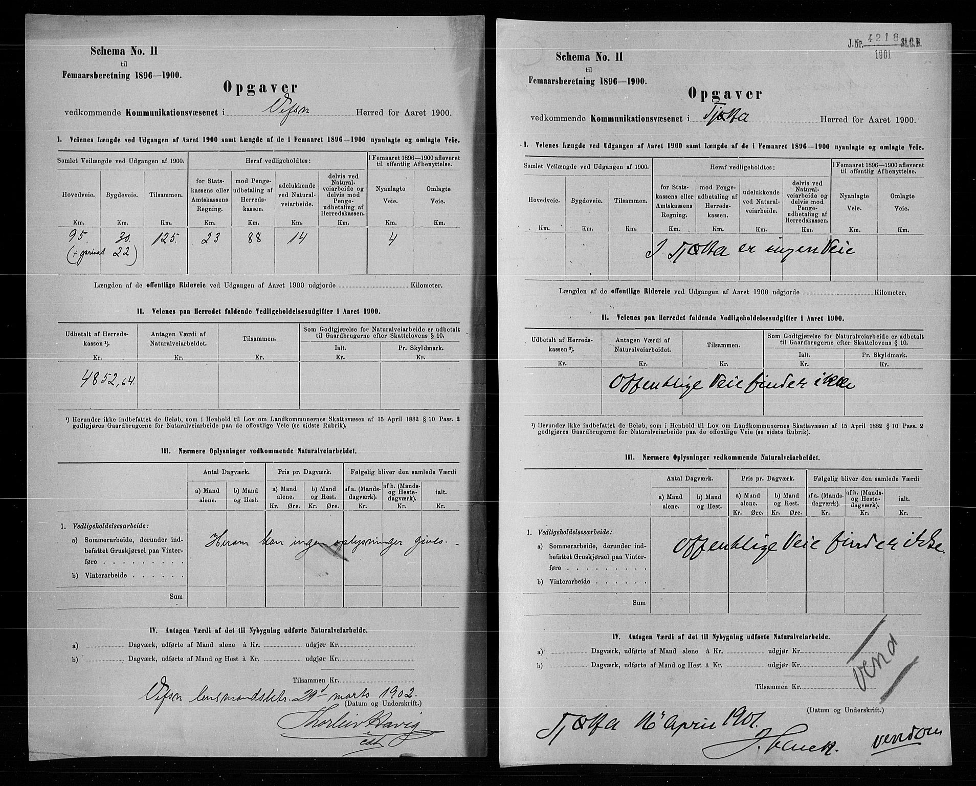 Statistisk sentralbyrå, Næringsøkonomiske emner, Generelt - Amtmennenes femårsberetninger, AV/RA-S-2233/F/Fa/L0094: --, 1900, p. 4