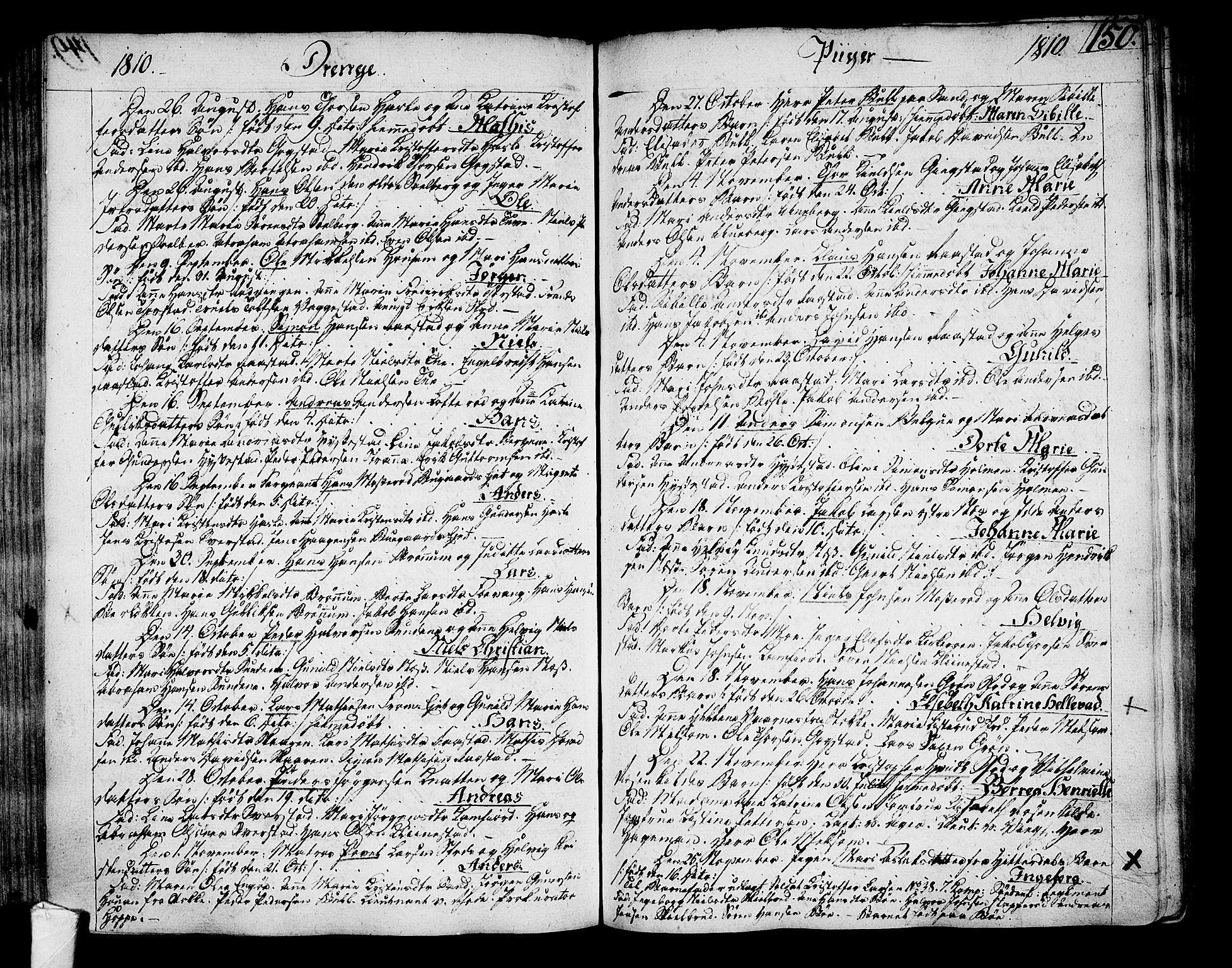 Sandar kirkebøker, SAKO/A-243/F/Fa/L0003: Parish register (official) no. 3, 1789-1814, p. 150