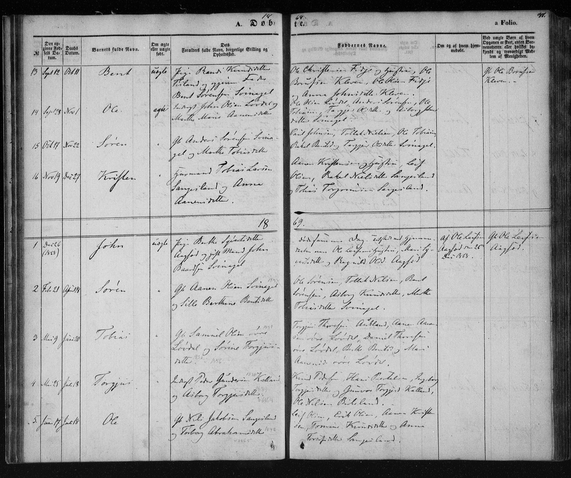 Holum sokneprestkontor, AV/SAK-1111-0022/F/Fa/Fab/L0005: Parish register (official) no. A 5, 1847-1874, p. 37