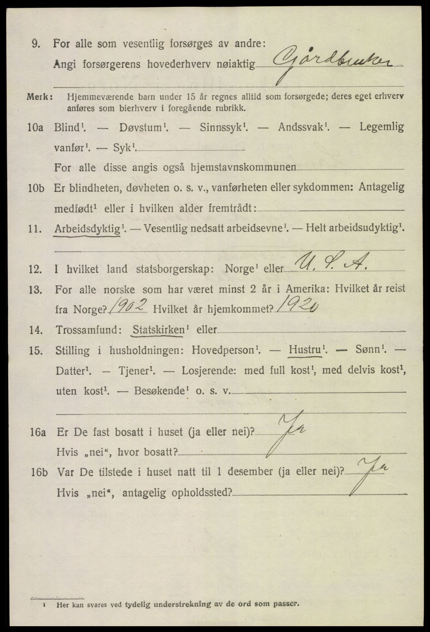 SAK, 1920 census for Landvik, 1920, p. 3435