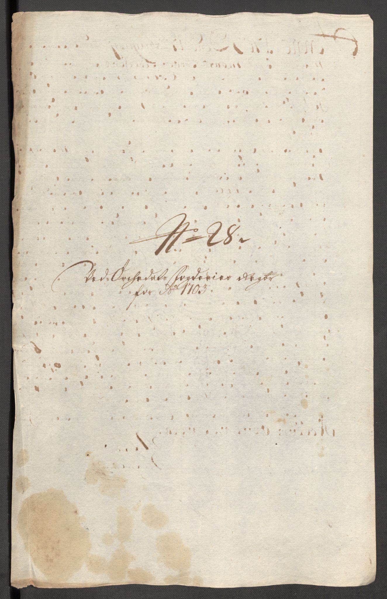 Rentekammeret inntil 1814, Reviderte regnskaper, Fogderegnskap, RA/EA-4092/R60/L3953: Fogderegnskap Orkdal og Gauldal, 1703, p. 229