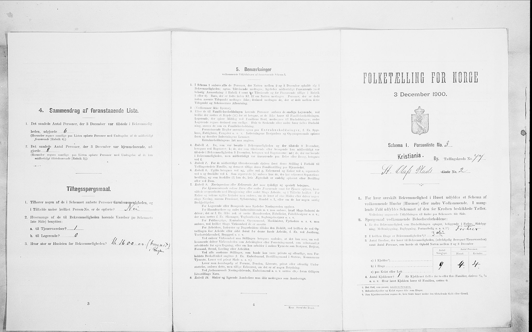 SAO, 1900 census for Kristiania, 1900, p. 90152