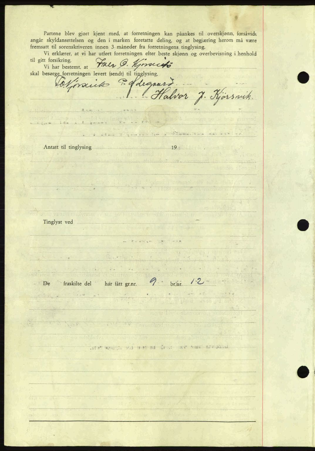 Romsdal sorenskriveri, AV/SAT-A-4149/1/2/2C: Mortgage book no. A14, 1943-1943, Diary no: : 1226/1943