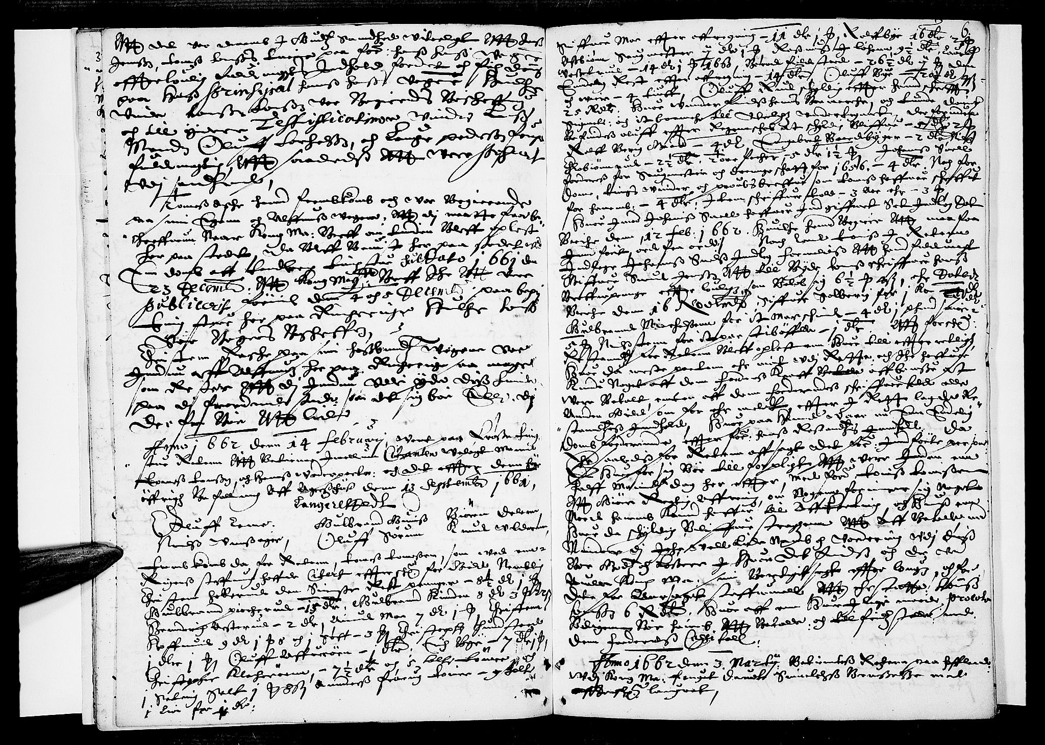 Eiker, Modum og Sigdal sorenskriveri, AV/SAKO-A-123/F/Fa/Faa/L0029: Tingbok, 1662, p. 6