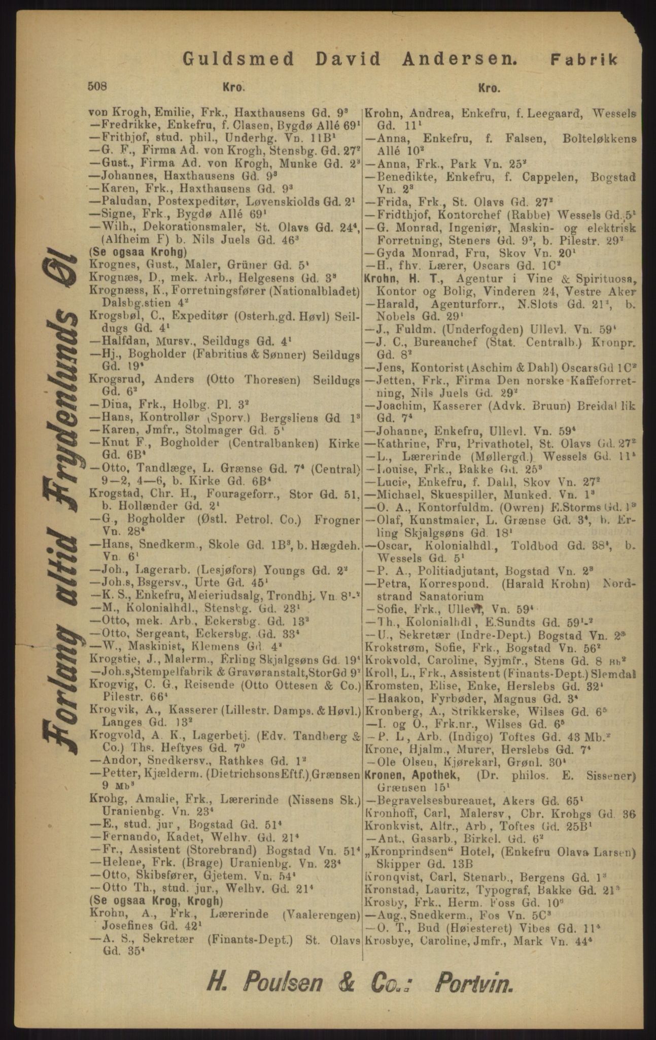 Kristiania/Oslo adressebok, PUBL/-, 1902, p. 508