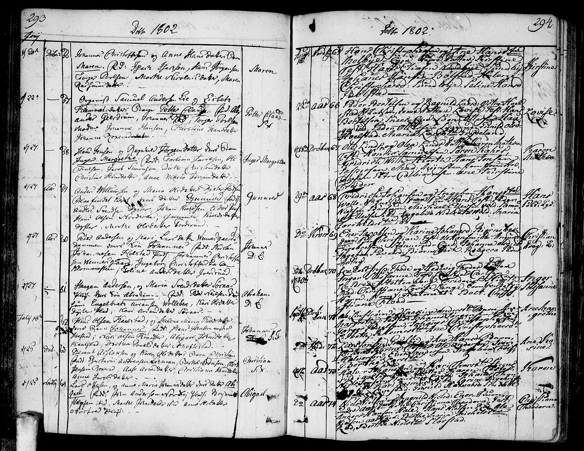 Ås prestekontor Kirkebøker, SAO/A-10894/F/Fa/L0002: Parish register (official) no. I 2, 1778-1813, p. 293-294