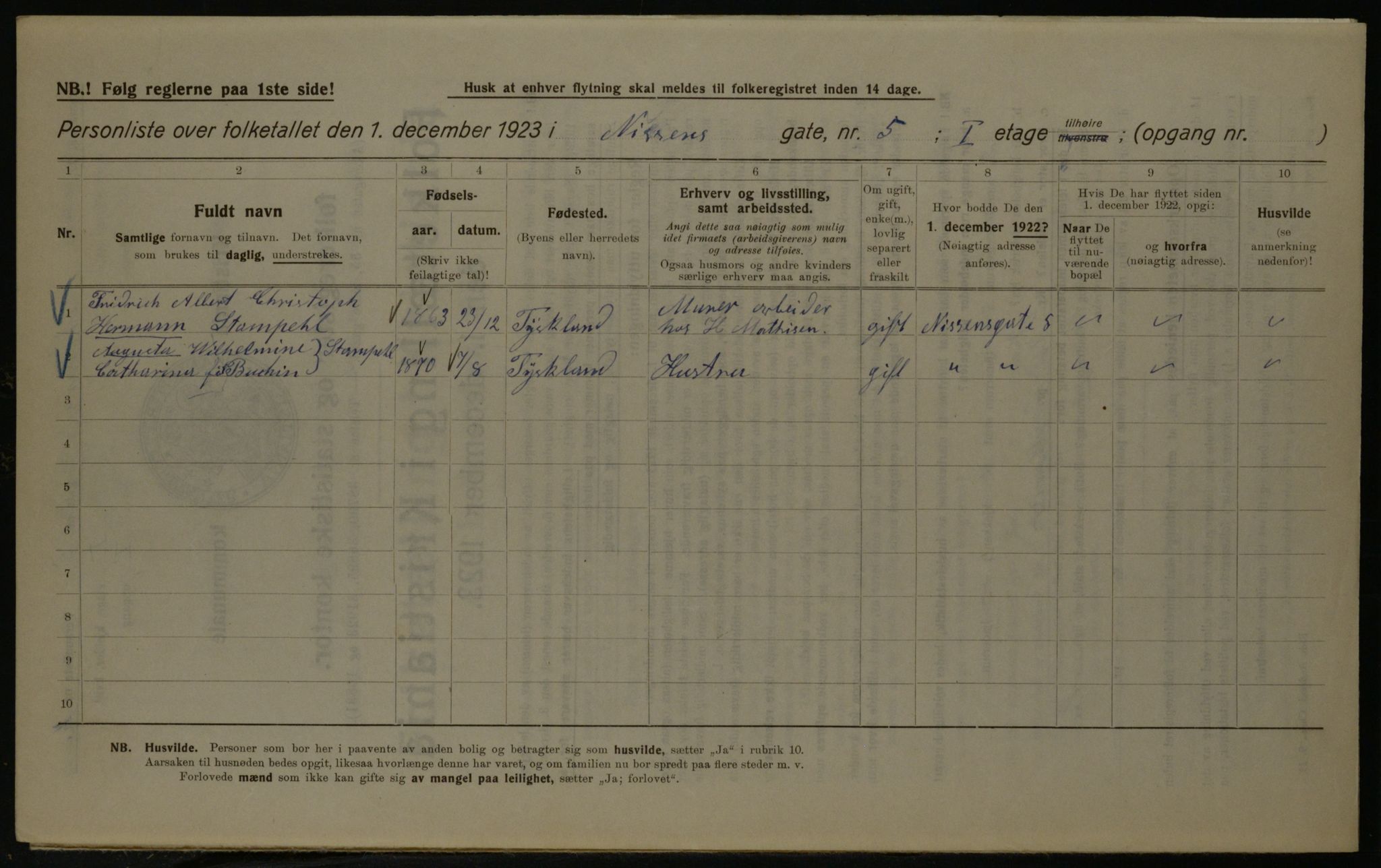 OBA, Municipal Census 1923 for Kristiania, 1923, p. 78361