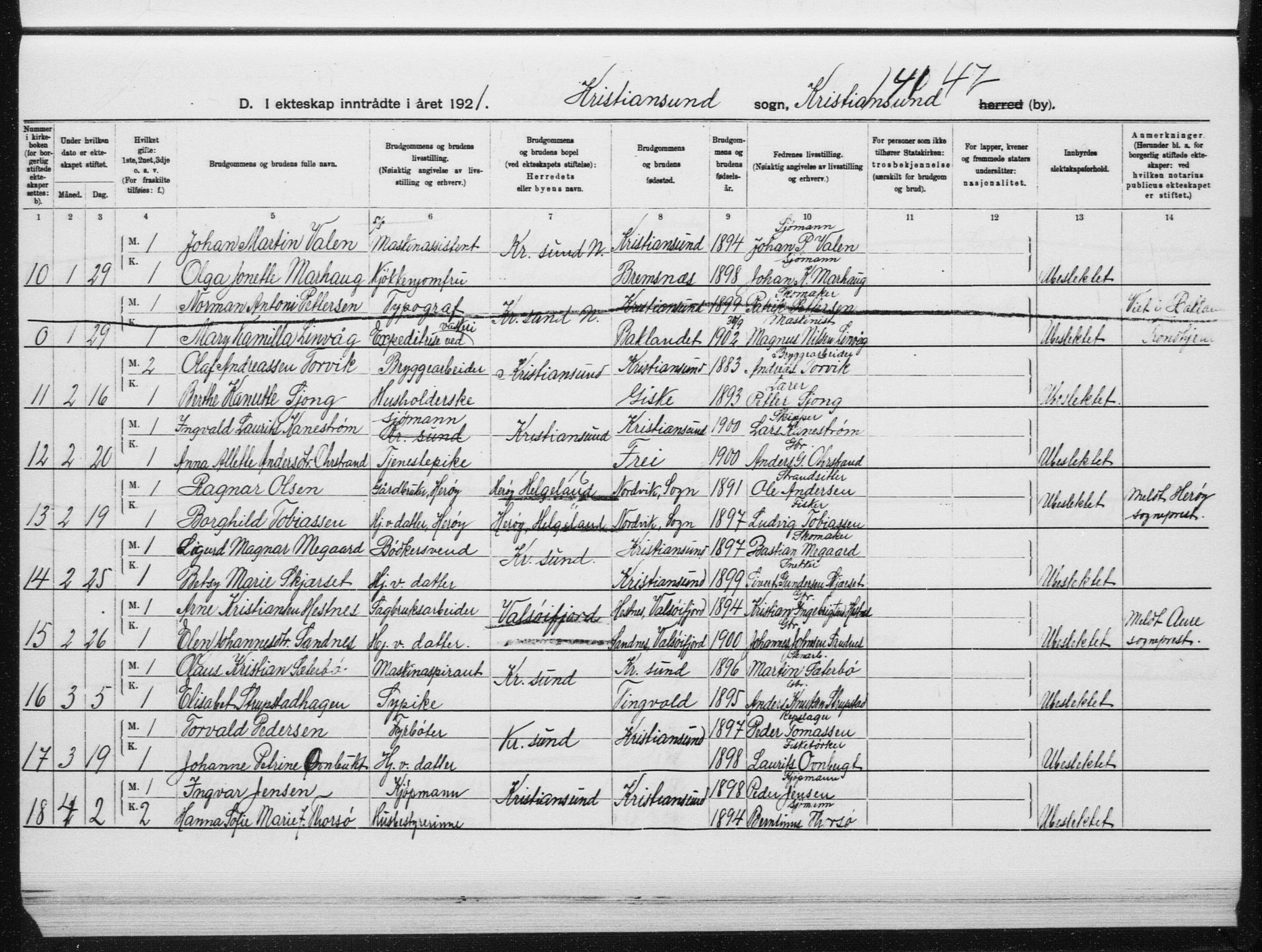 Ministerialprotokoller, klokkerbøker og fødselsregistre - Møre og Romsdal, AV/SAT-A-1454/572/L0862: Parish register (official) no. 572D06, 1917-1935