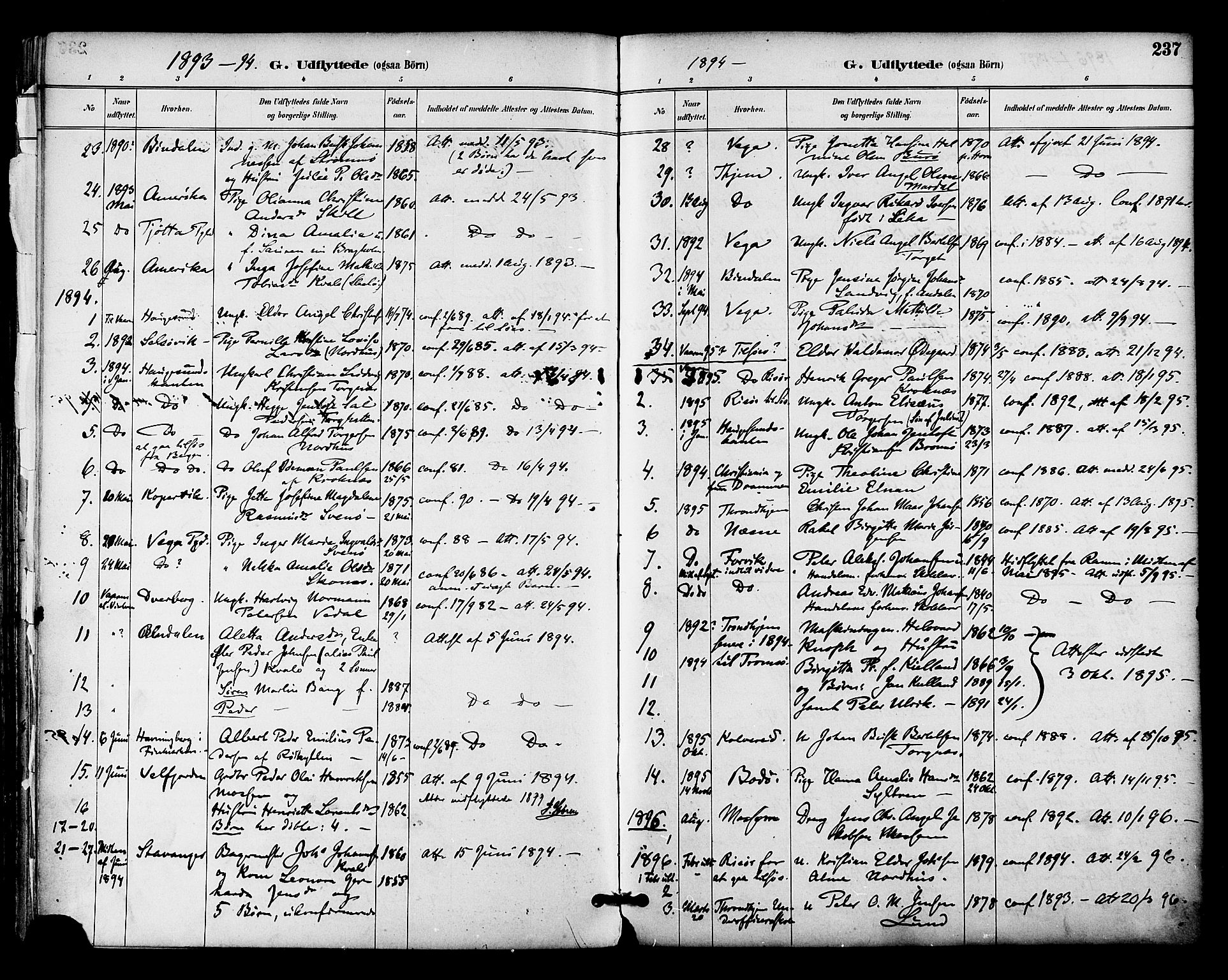 Ministerialprotokoller, klokkerbøker og fødselsregistre - Nordland, SAT/A-1459/813/L0200: Parish register (official) no. 813A10, 1886-1900, p. 237