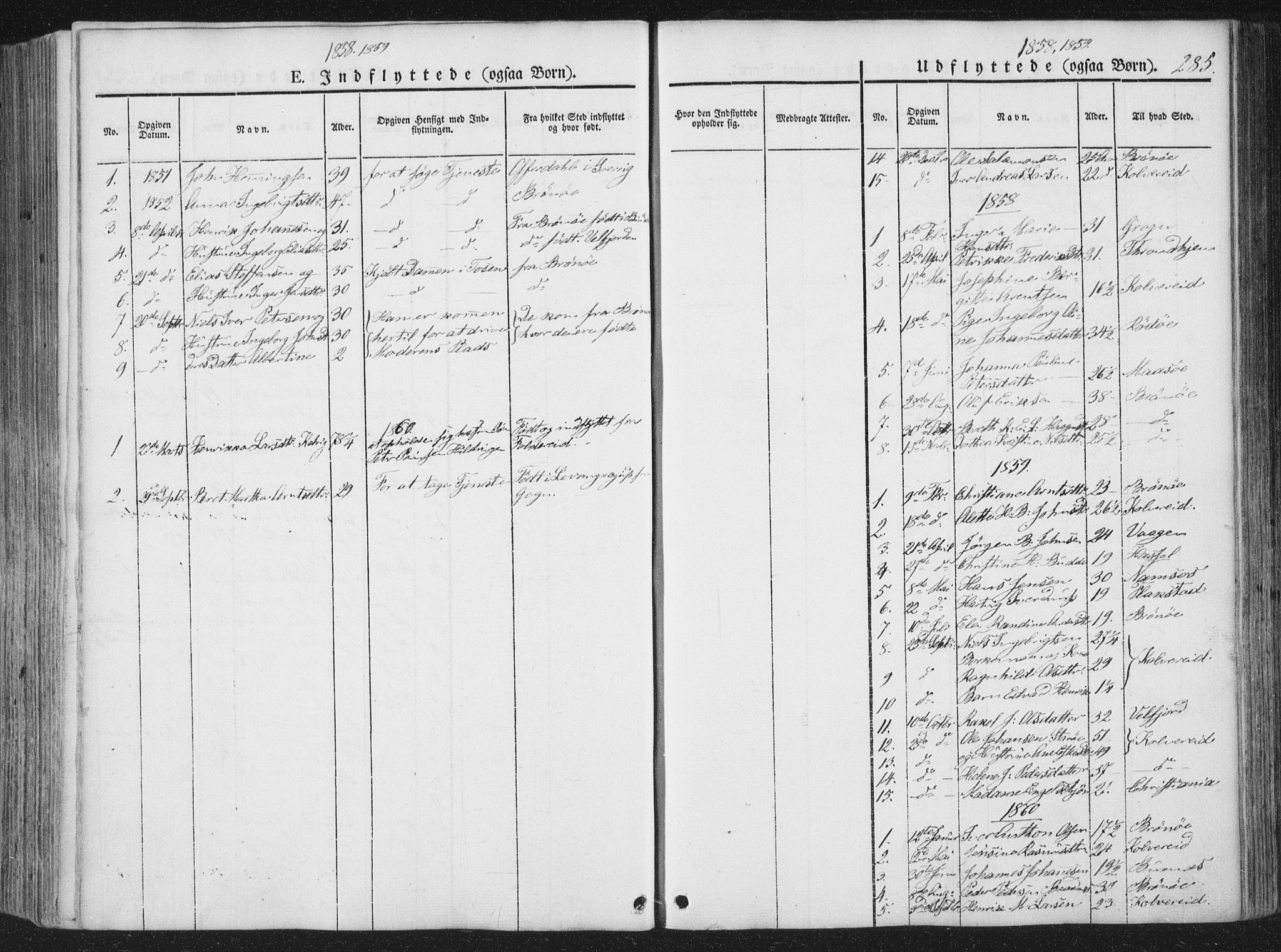 Ministerialprotokoller, klokkerbøker og fødselsregistre - Nordland, SAT/A-1459/810/L0144: Parish register (official) no. 810A07 /1, 1841-1862, p. 285