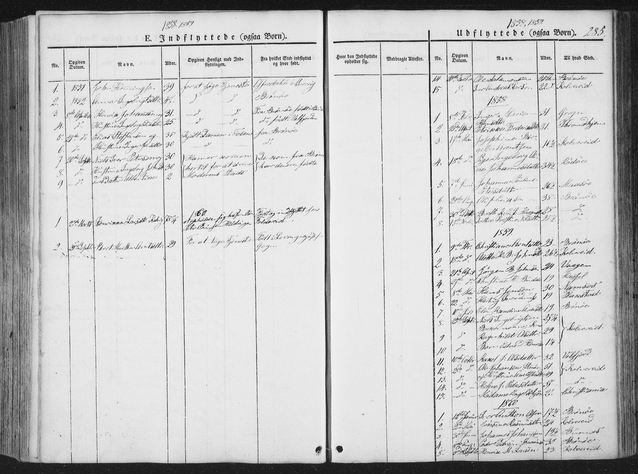 Ministerialprotokoller, klokkerbøker og fødselsregistre - Nordland, AV/SAT-A-1459/810/L0144: Parish register (official) no. 810A07 /1, 1841-1862, p. 285