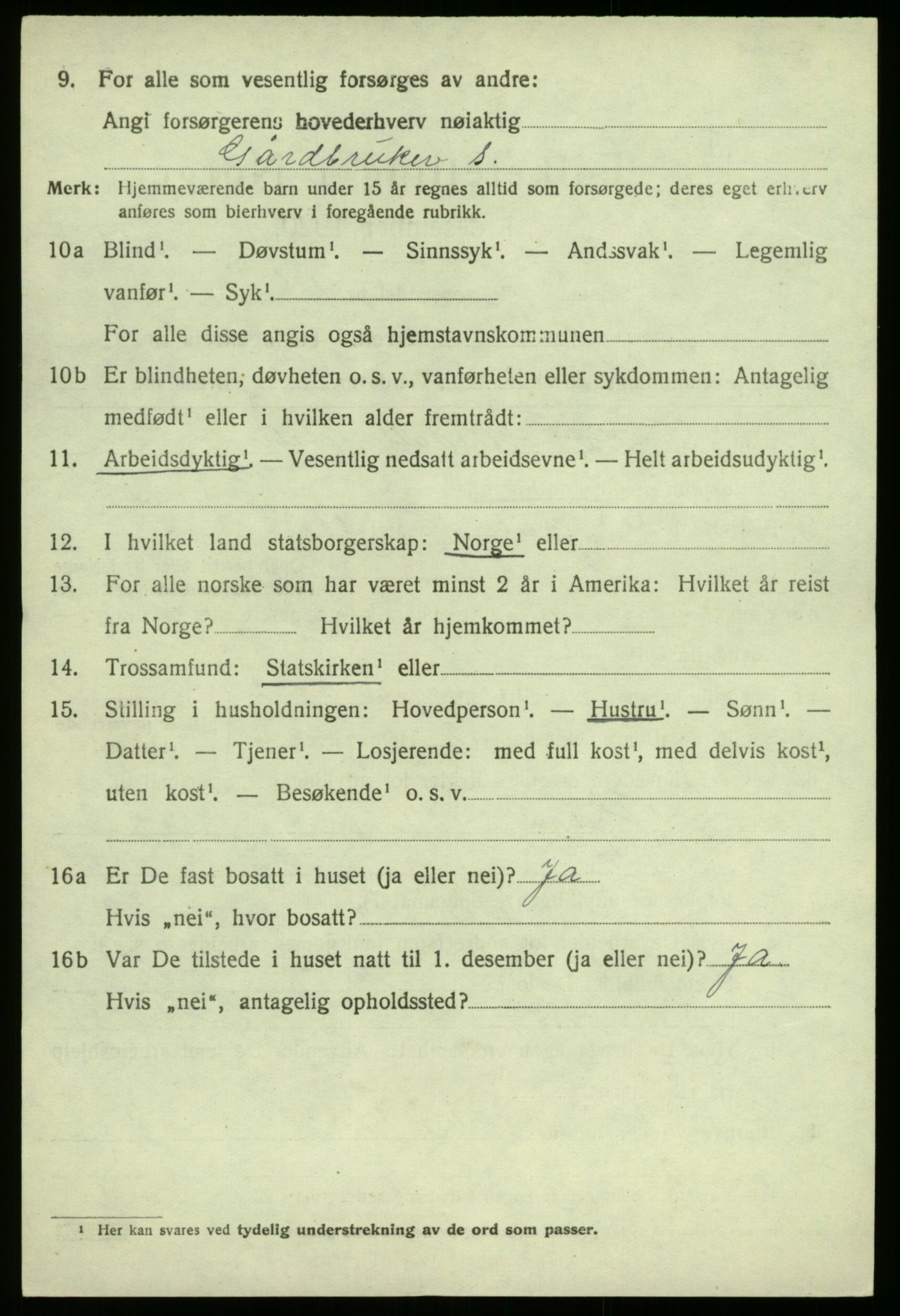 SAB, 1920 census for Sogndal, 1920, p. 2636