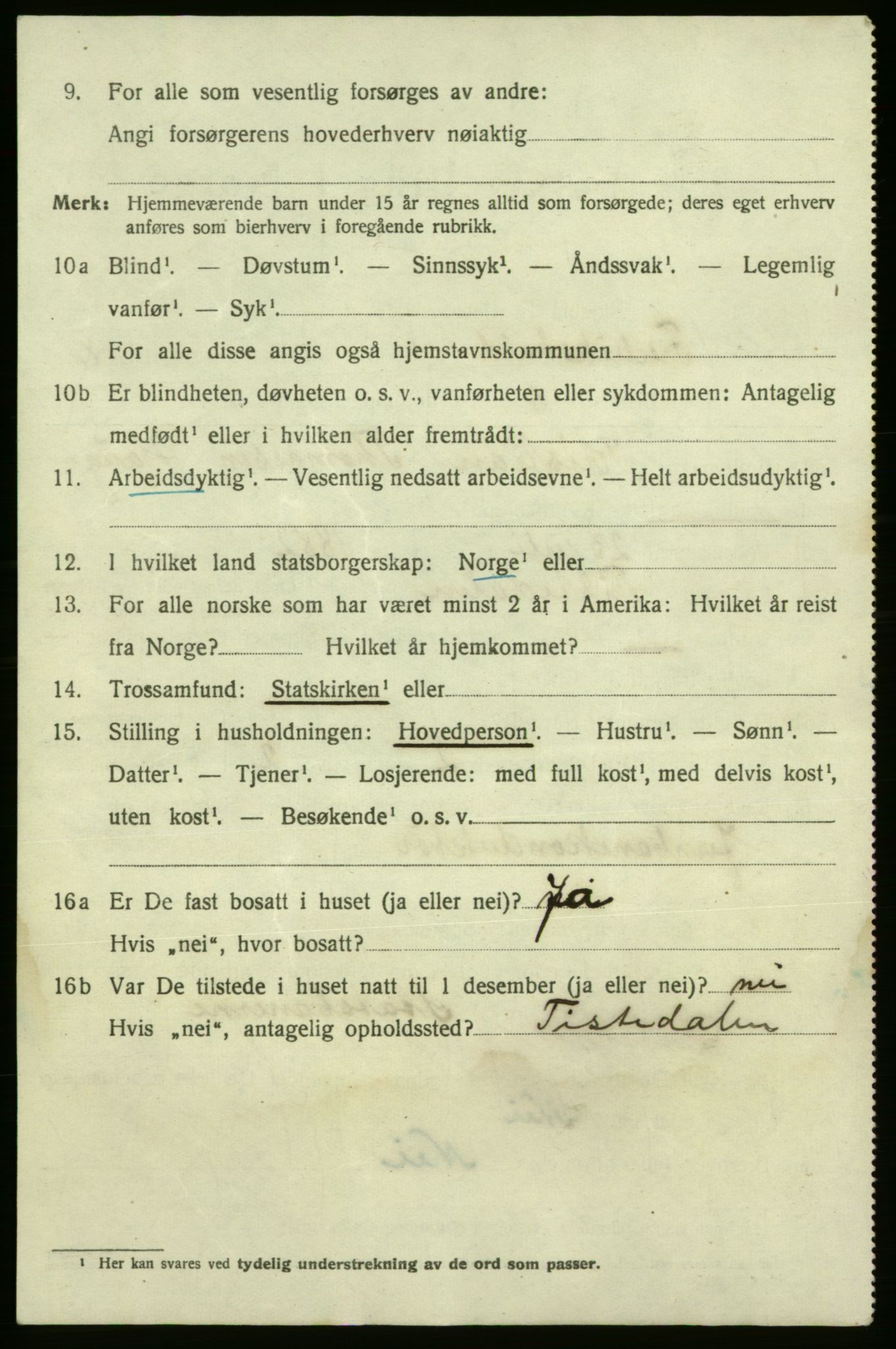 SAO, 1920 census for Fredrikshald, 1920, p. 12911