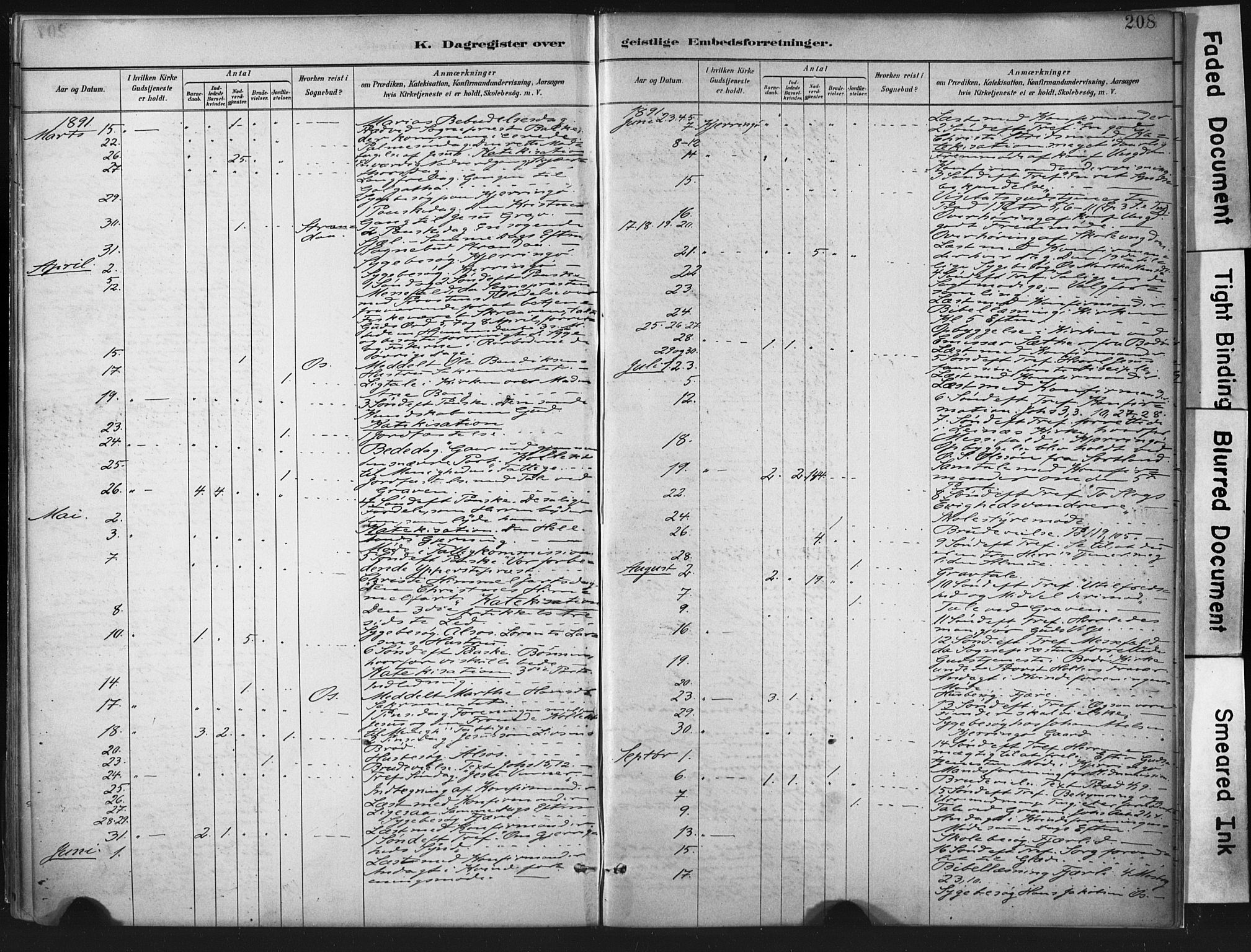 Ministerialprotokoller, klokkerbøker og fødselsregistre - Nordland, AV/SAT-A-1459/803/L0071: Parish register (official) no. 803A01, 1881-1897, p. 208