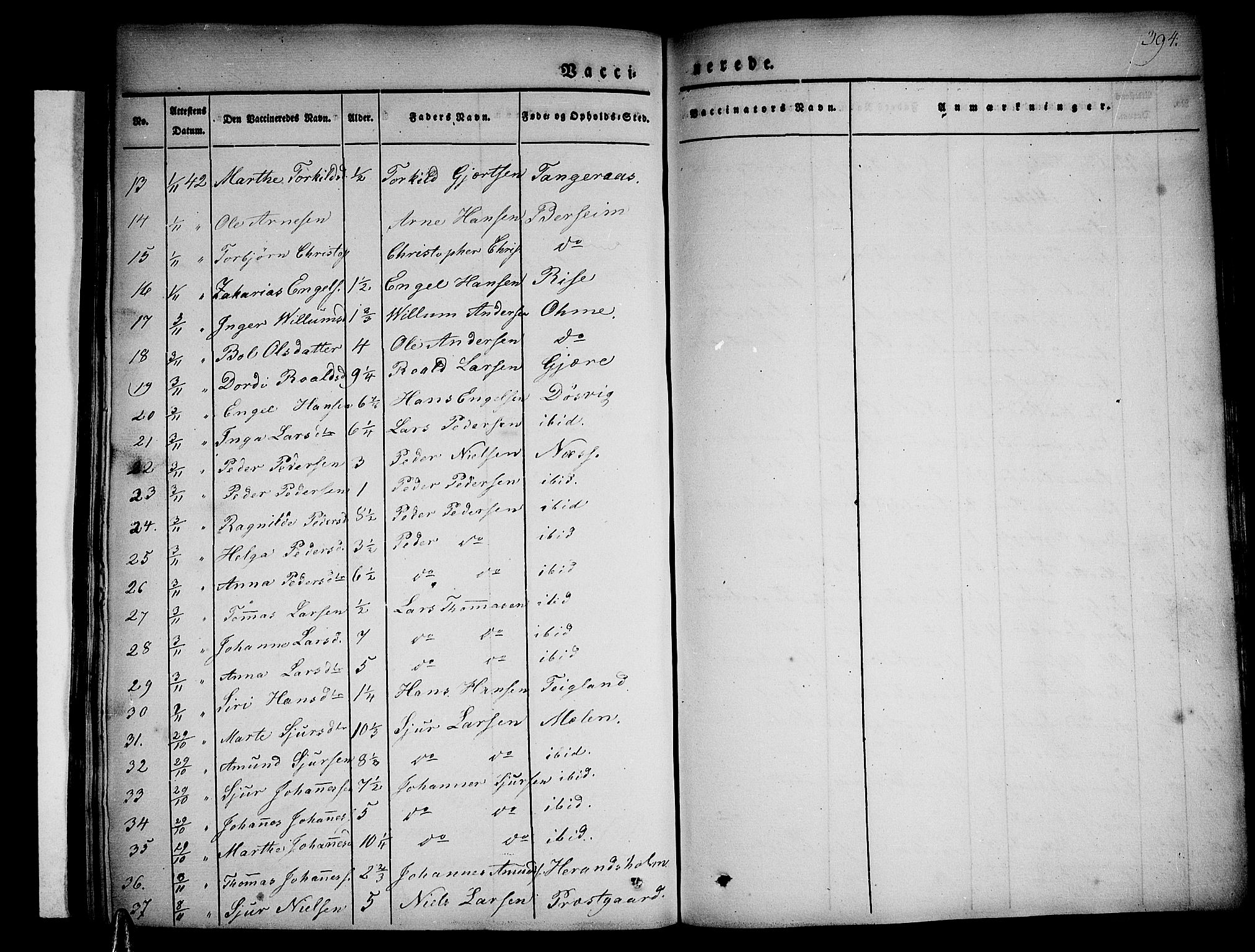 Strandebarm sokneprestembete, AV/SAB-A-78401/H/Haa: Parish register (official) no. A 6, 1826-1843, p. 394