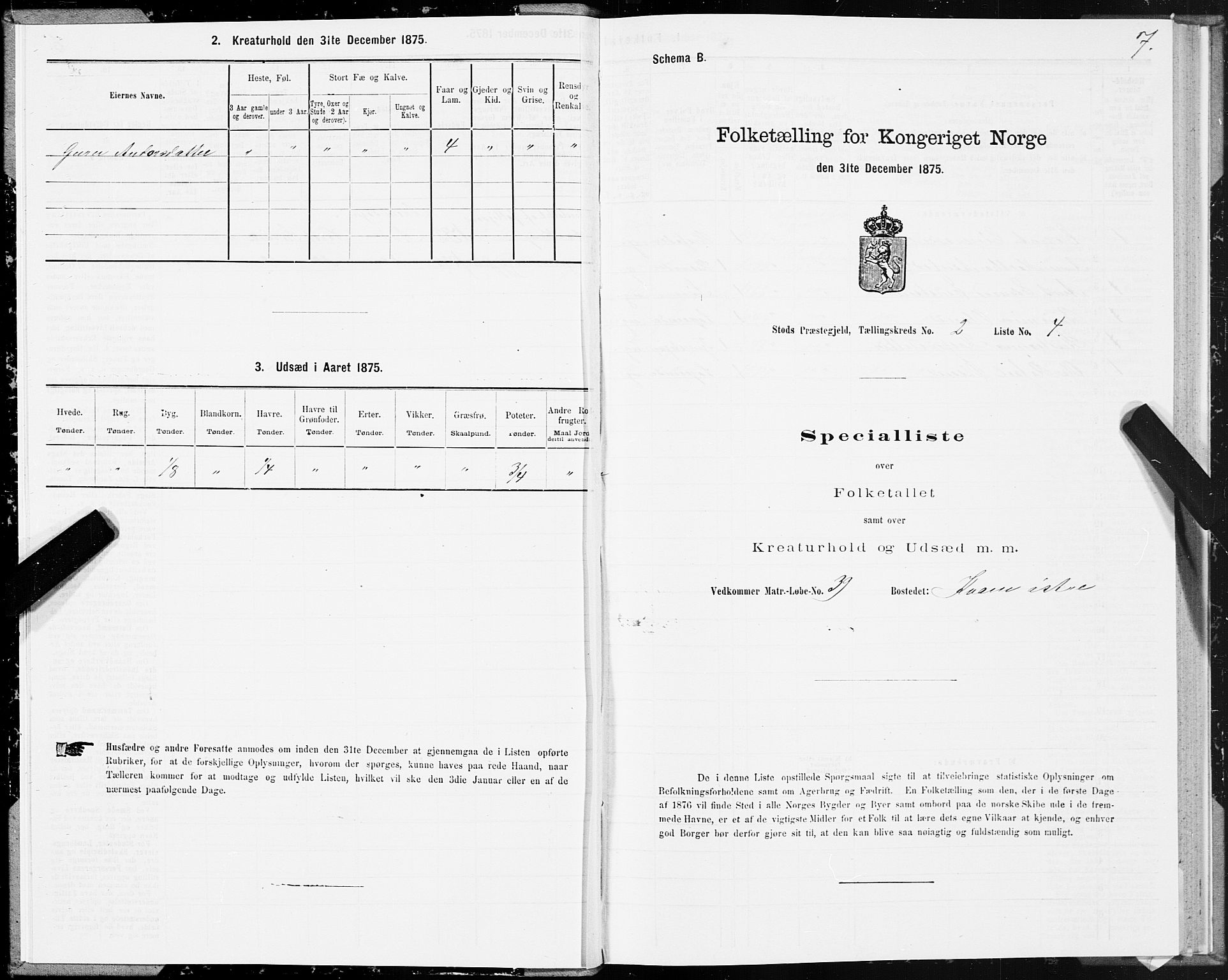 SAT, 1875 census for 1734P Stod, 1875, p. 2007