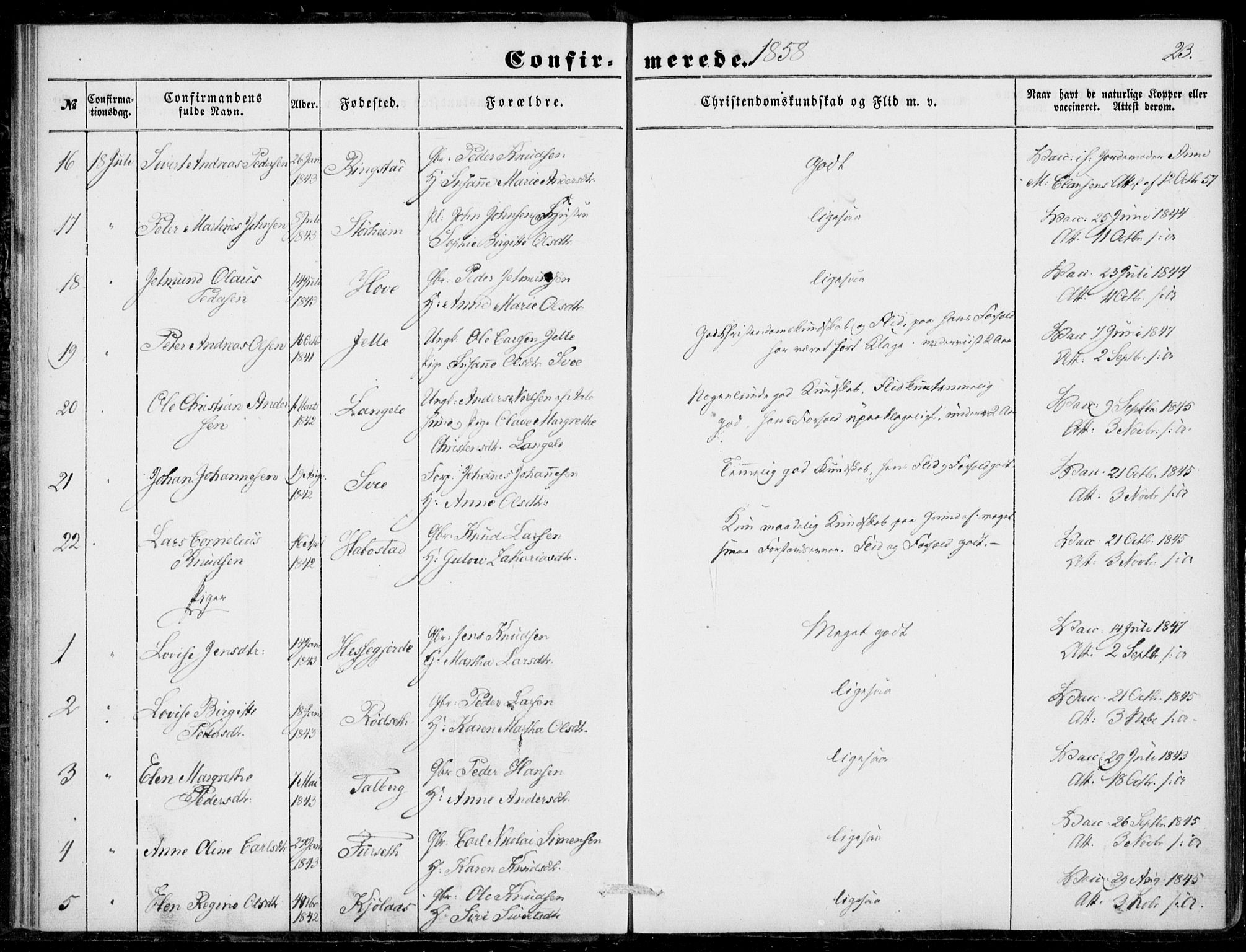 Ministerialprotokoller, klokkerbøker og fødselsregistre - Møre og Romsdal, AV/SAT-A-1454/520/L0281: Parish register (official) no. 520A10, 1851-1881, p. 23