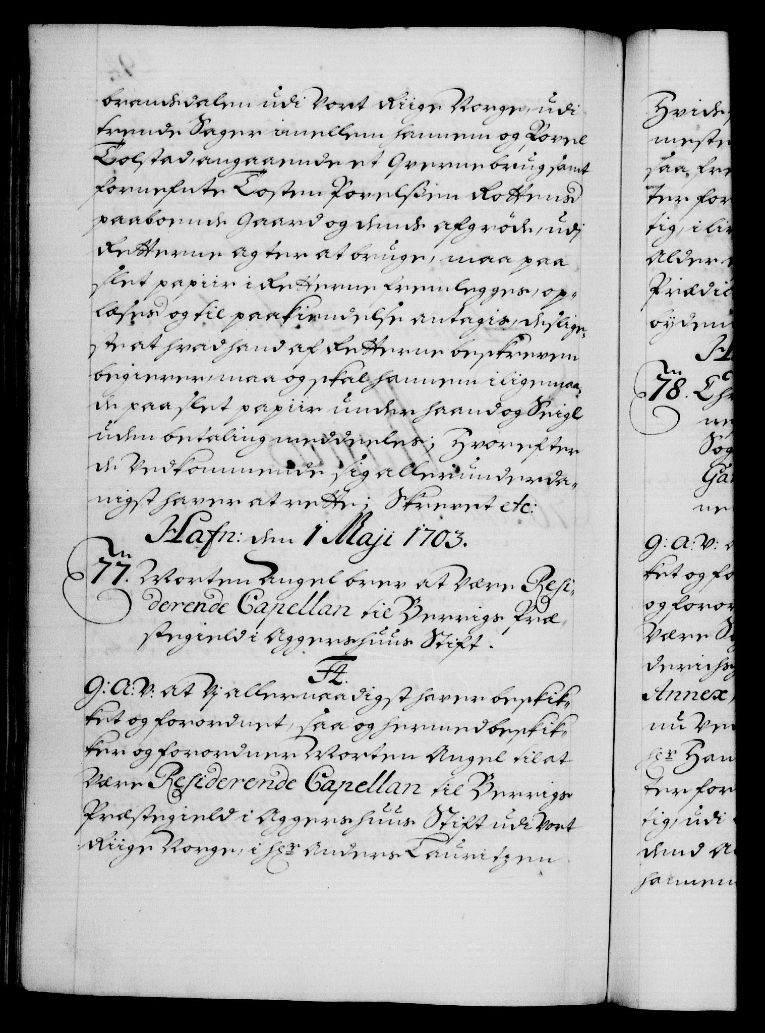 Danske Kanselli 1572-1799, AV/RA-EA-3023/F/Fc/Fca/Fcaa/L0018: Norske registre, 1699-1703, p. 494b