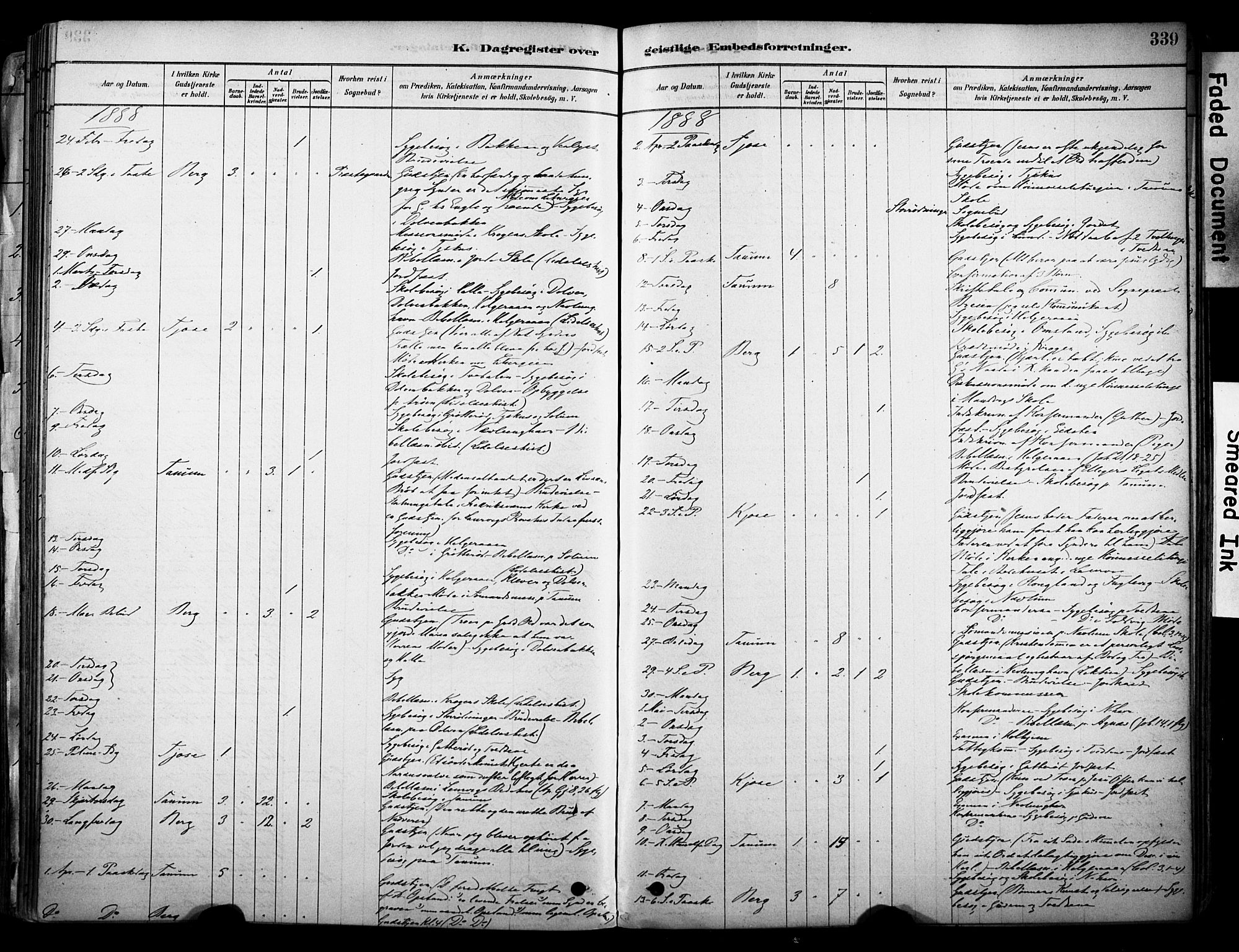 Brunlanes kirkebøker, AV/SAKO-A-342/F/Fc/L0001: Parish register (official) no. III 1, 1878-1899, p. 339