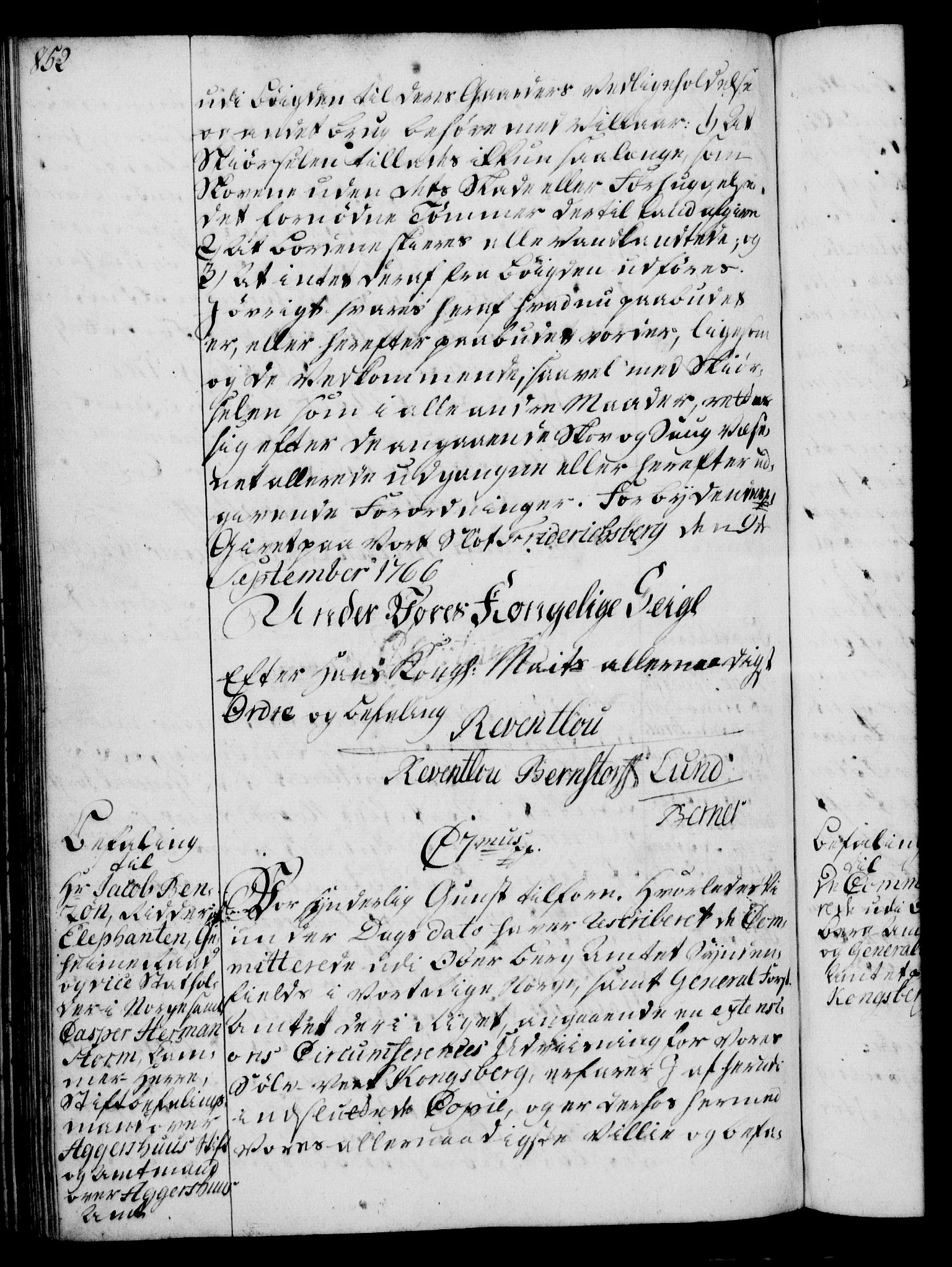 Rentekammeret, Kammerkanselliet, AV/RA-EA-3111/G/Gg/Gga/L0007: Norsk ekspedisjonsprotokoll med register (merket RK 53.7), 1759-1768, p. 852