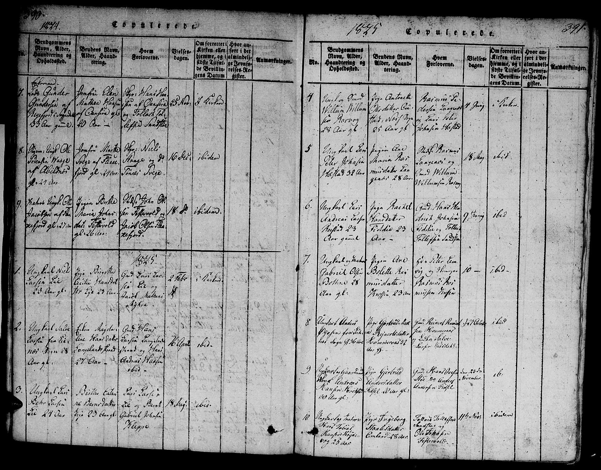 Flekkefjord sokneprestkontor, SAK/1111-0012/F/Fa/Fab/L0003: Parish register (official) no. A 3, 1815-1830, p. 390-391