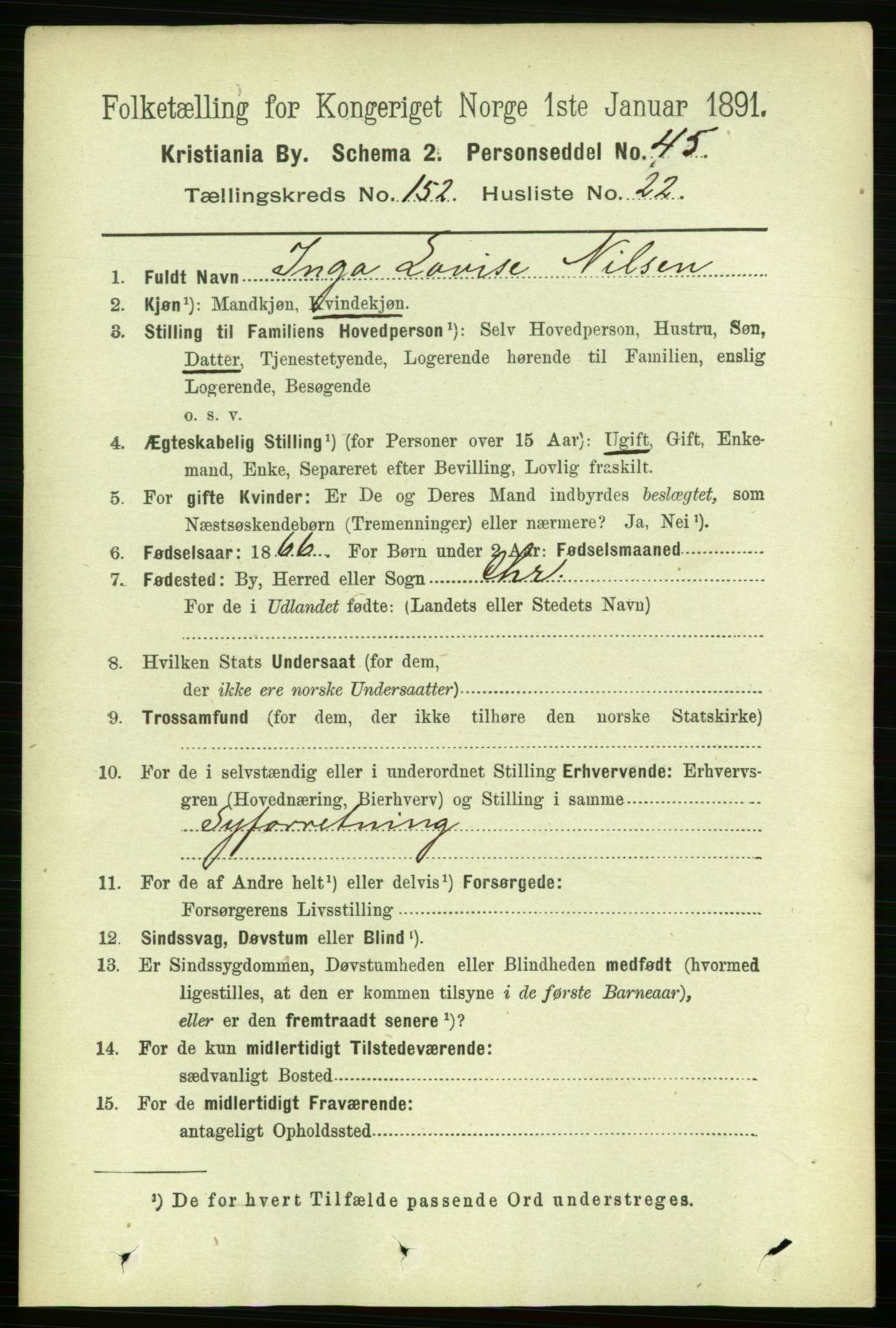 RA, 1891 census for 0301 Kristiania, 1891, p. 85887