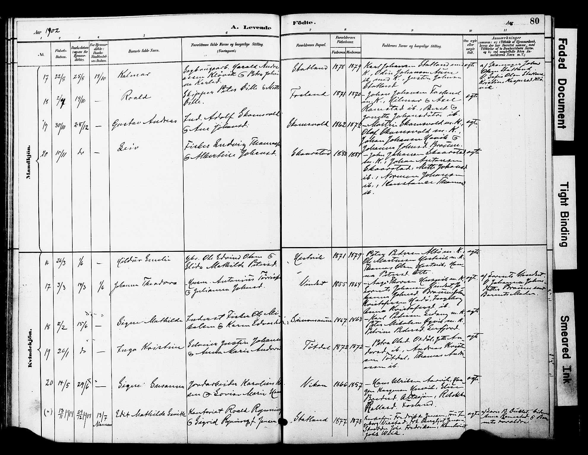 Ministerialprotokoller, klokkerbøker og fødselsregistre - Nord-Trøndelag, AV/SAT-A-1458/774/L0628: Parish register (official) no. 774A02, 1887-1903, p. 80