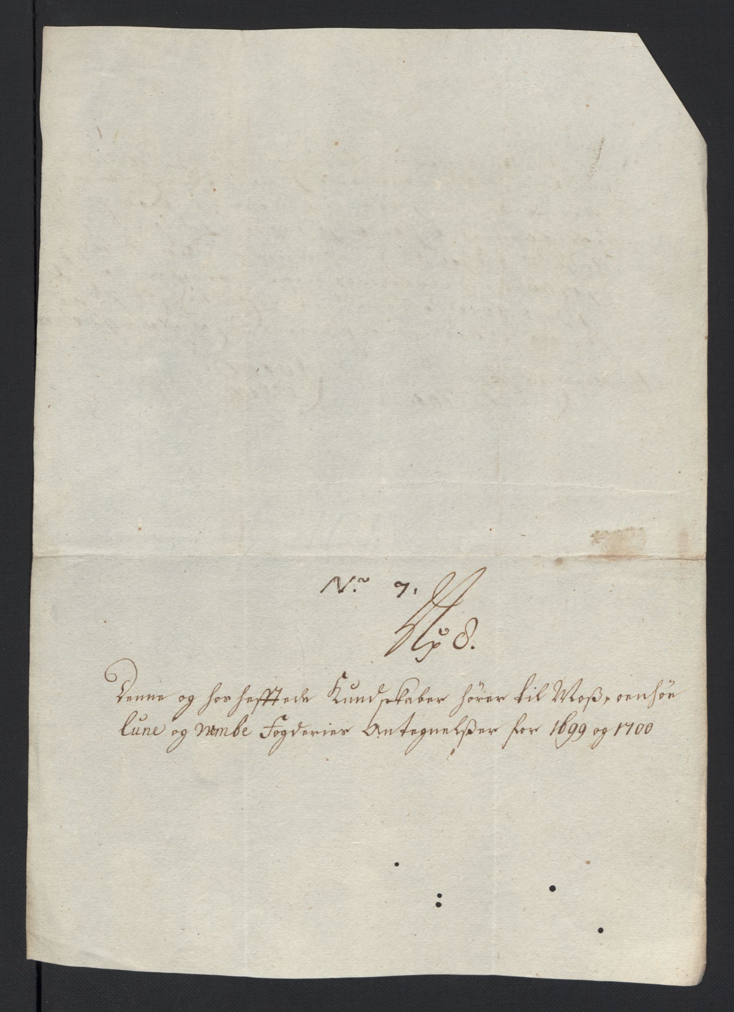 Rentekammeret inntil 1814, Reviderte regnskaper, Fogderegnskap, AV/RA-EA-4092/R04/L0129: Fogderegnskap Moss, Onsøy, Tune, Veme og Åbygge, 1700, p. 586