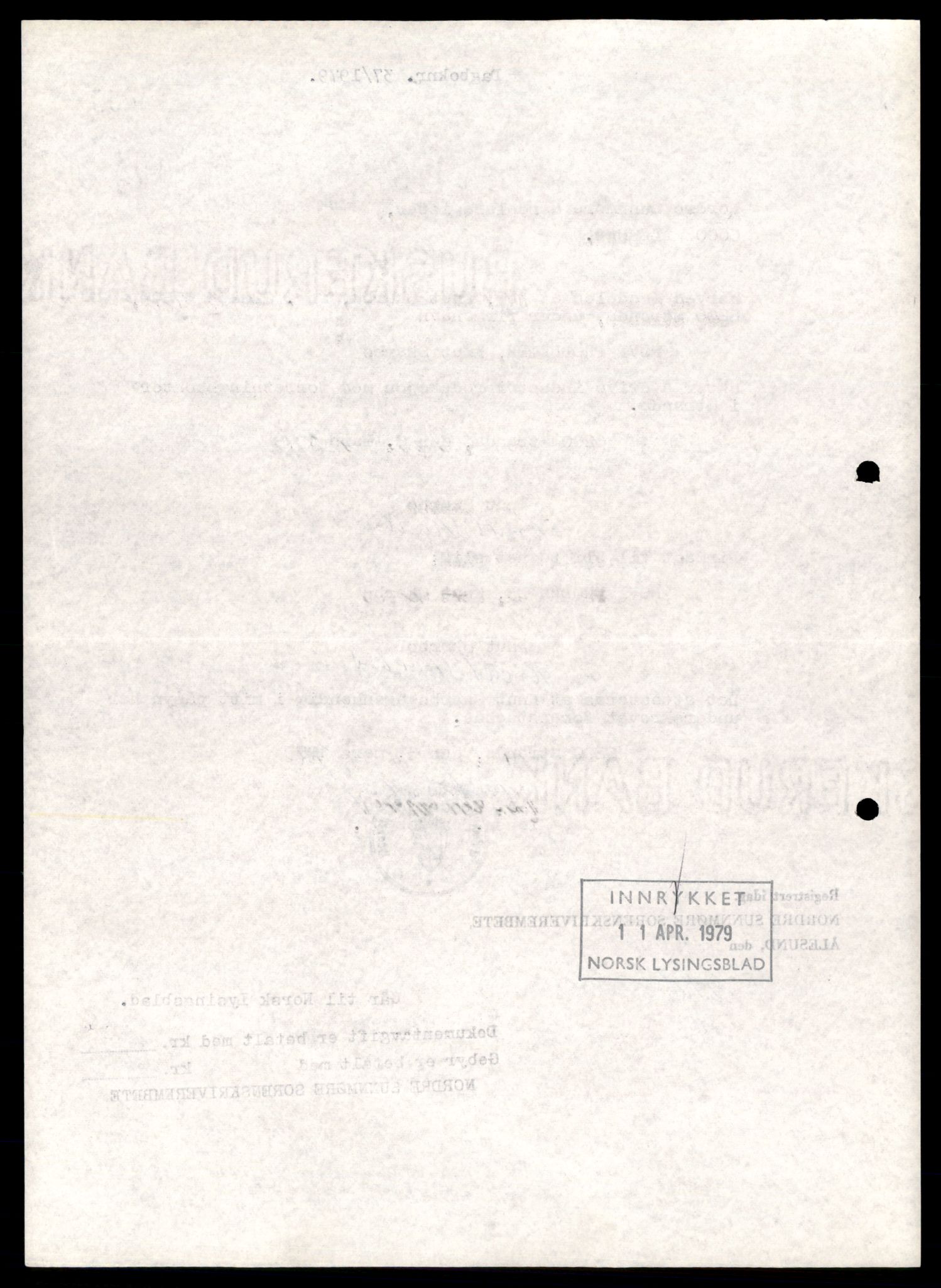 Nordre Sunnmøre sorenskriveri, SAT/A-0006/2/J/Jd/Jde/L0011: Bilag. Enkeltmannsforetak, N-R, 1944-1990, p. 4