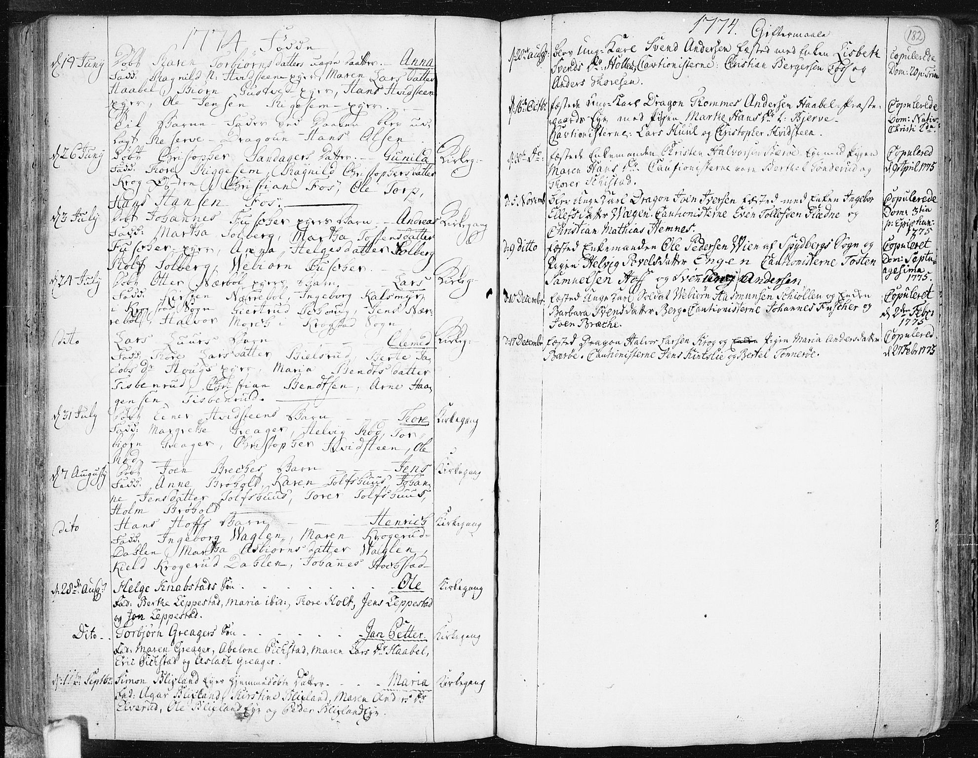 Hobøl prestekontor Kirkebøker, AV/SAO-A-2002/F/Fa/L0001: Parish register (official) no. I 1, 1733-1814, p. 182