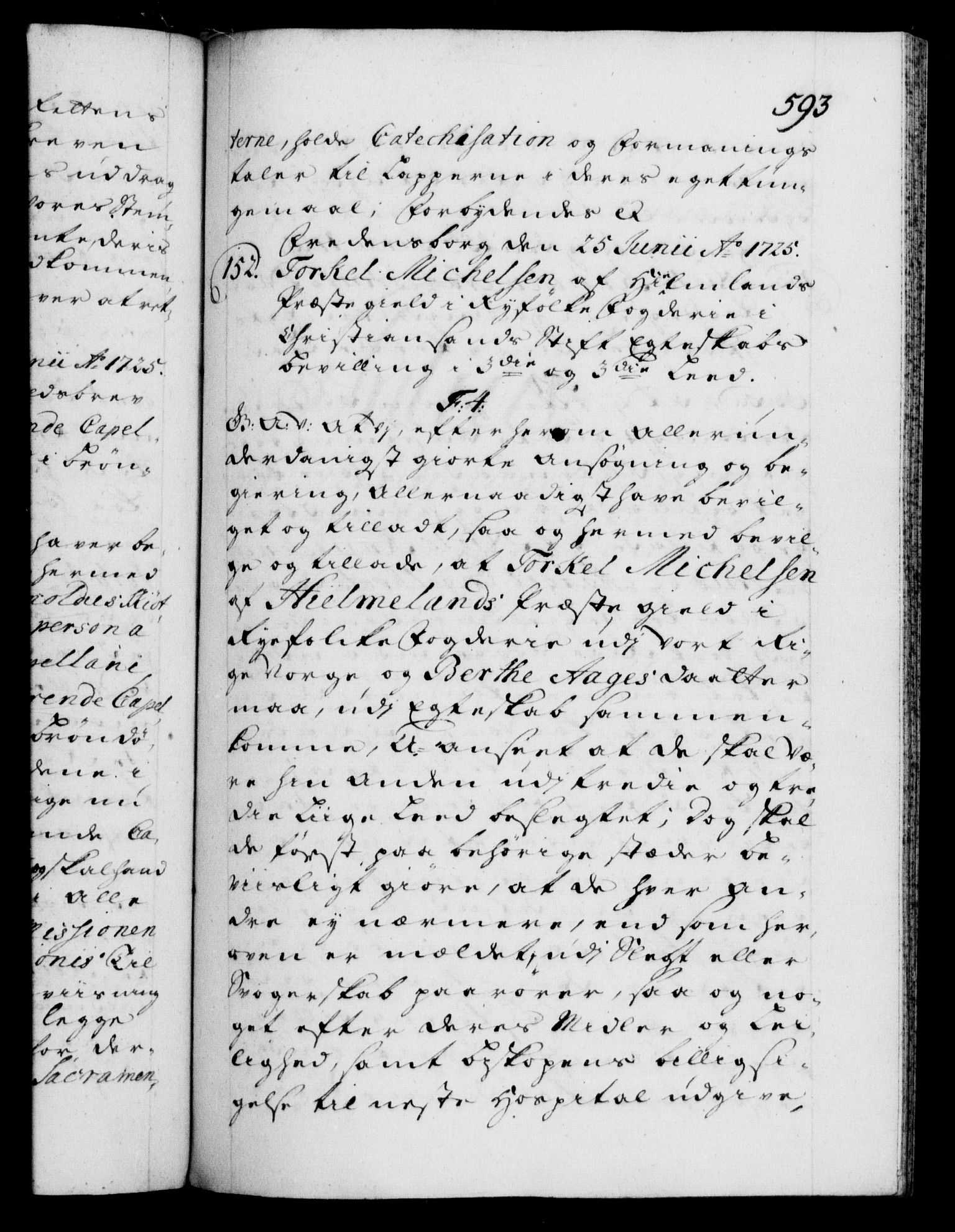 Danske Kanselli 1572-1799, AV/RA-EA-3023/F/Fc/Fca/Fcaa/L0024: Norske registre, 1723-1725, p. 593a