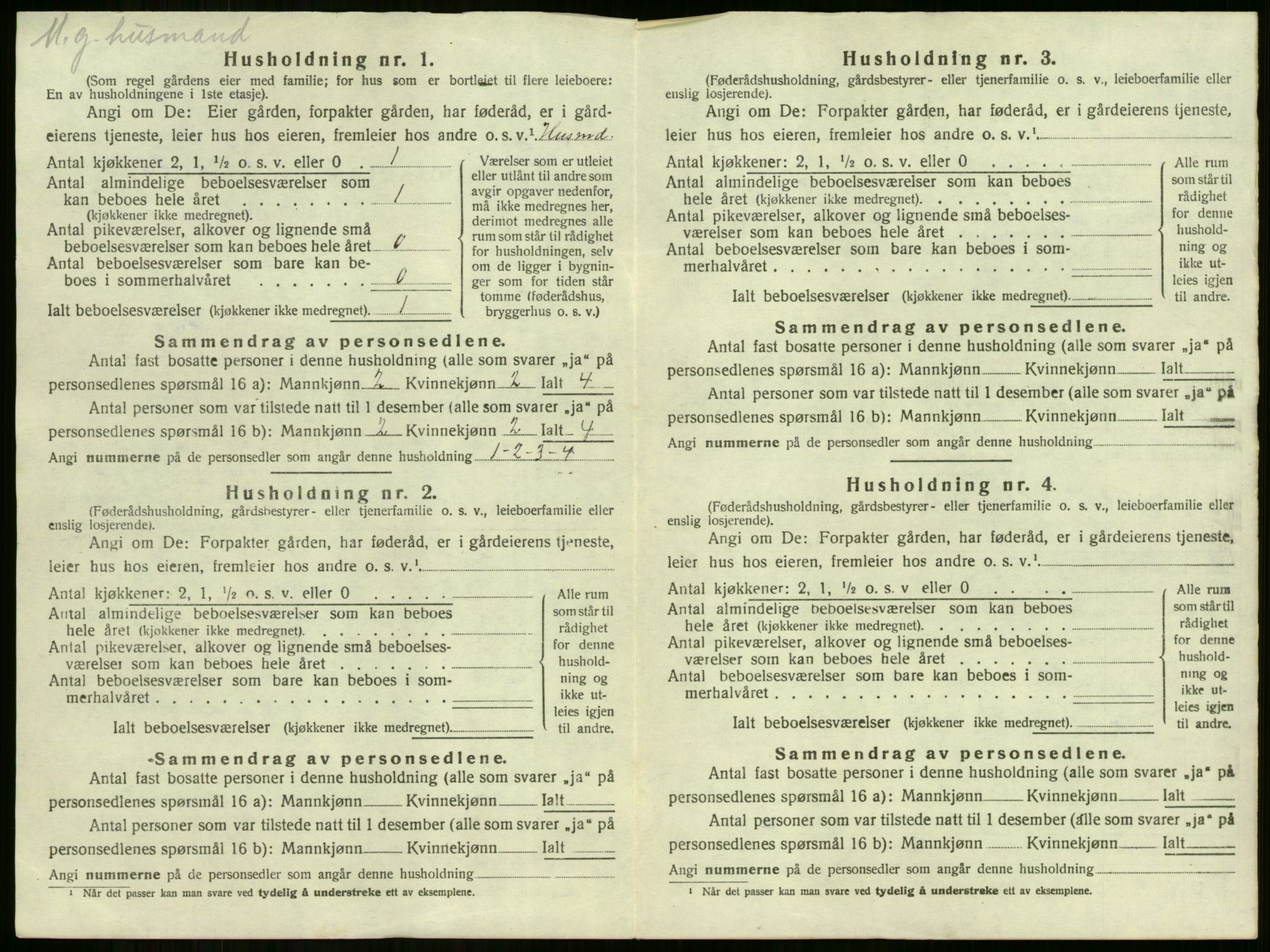 SAKO, 1920 census for Hole, 1920, p. 32