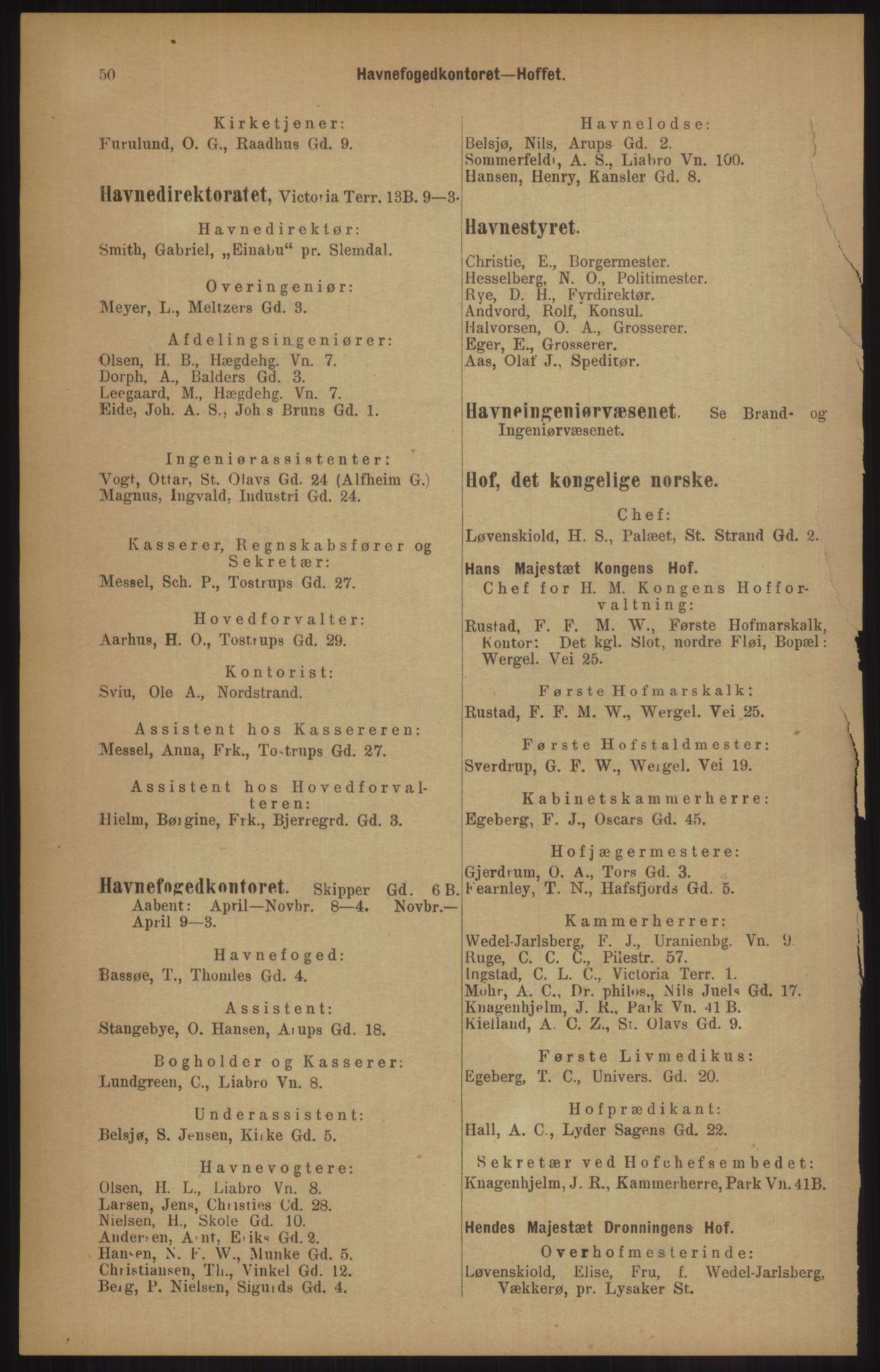 Kristiania/Oslo adressebok, PUBL/-, 1905, p. 50