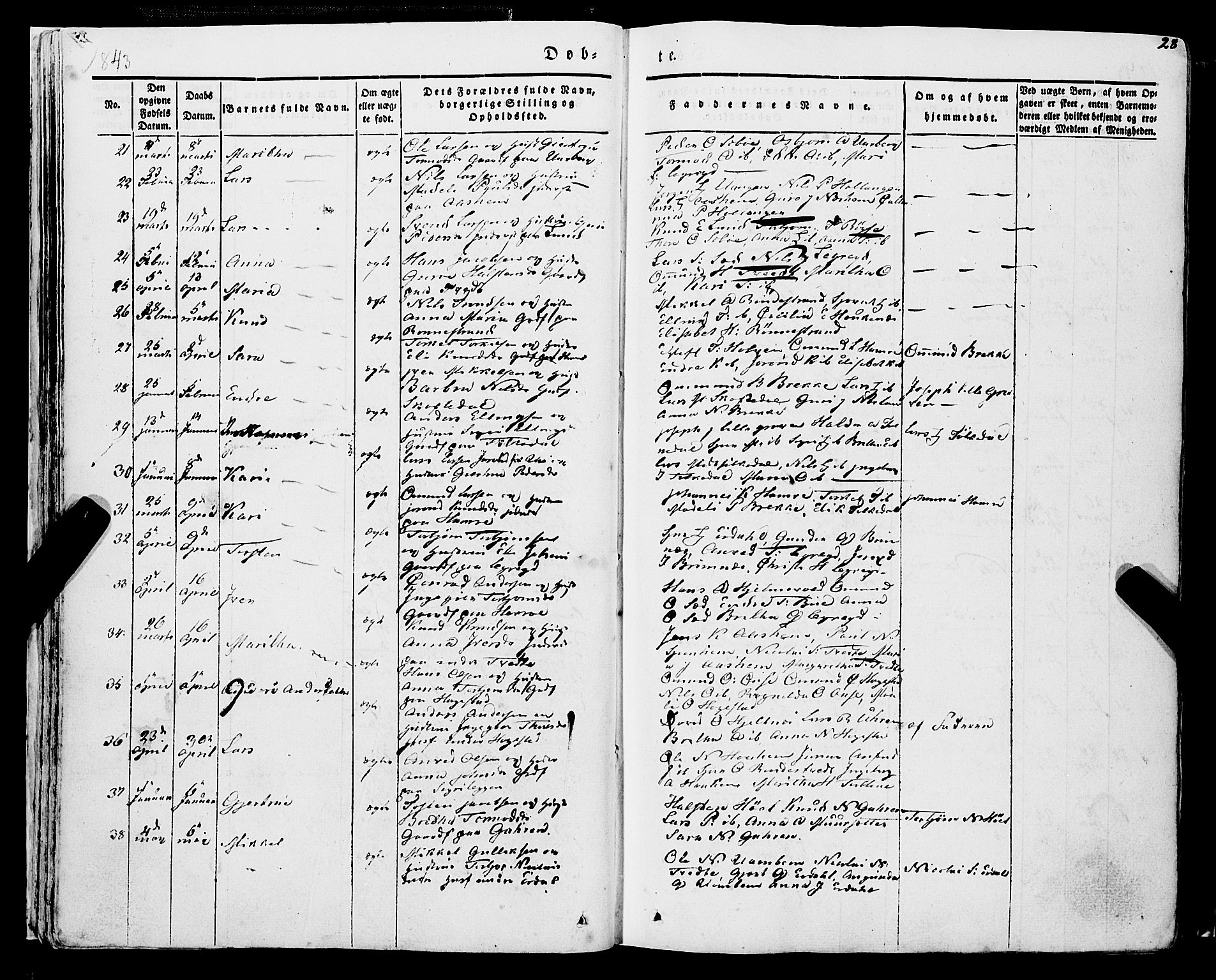 Ulvik sokneprestembete, AV/SAB-A-78801/H/Haa: Parish register (official) no. A 12, 1839-1853, p. 28