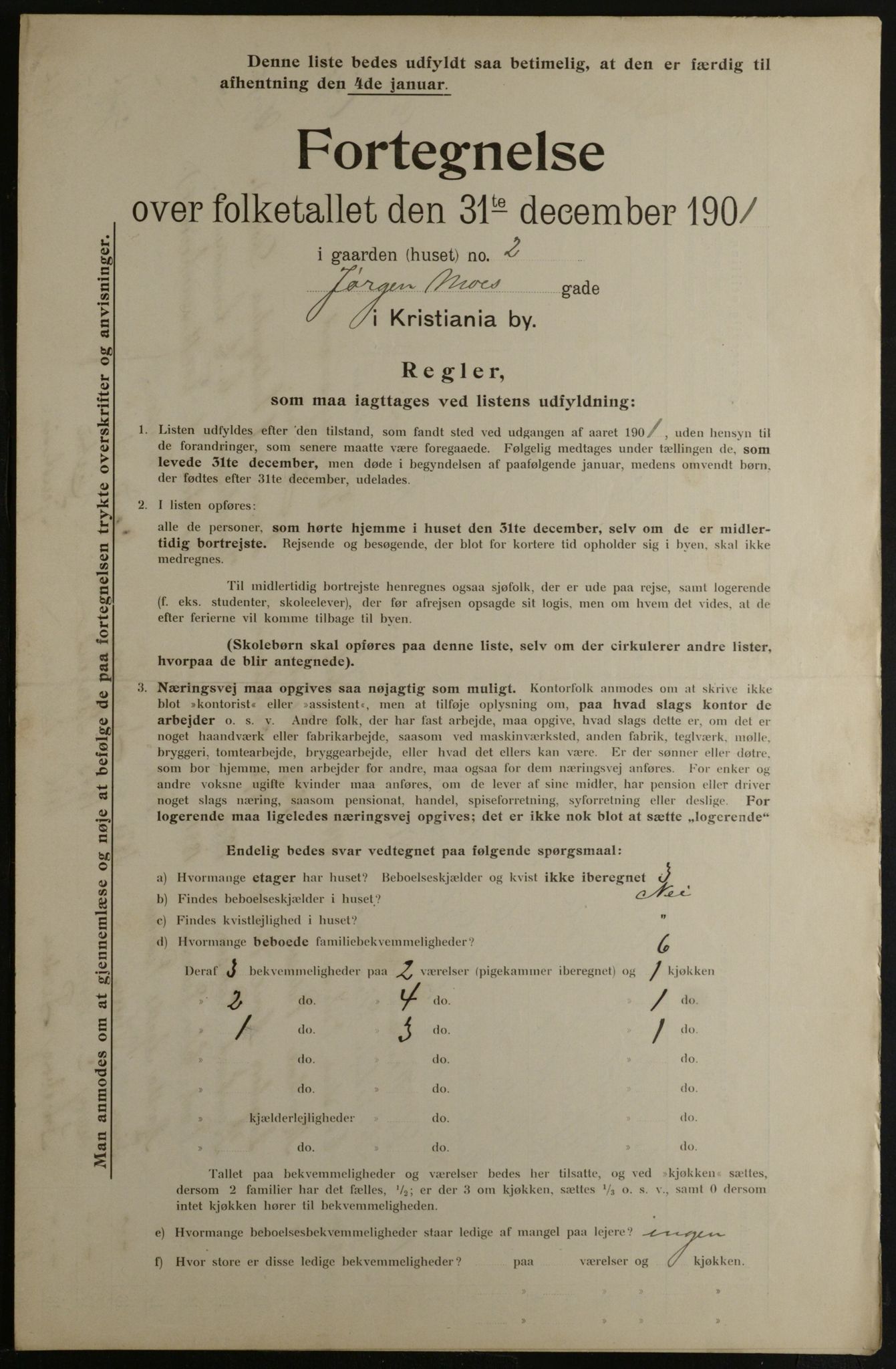 OBA, Municipal Census 1901 for Kristiania, 1901, p. 7453