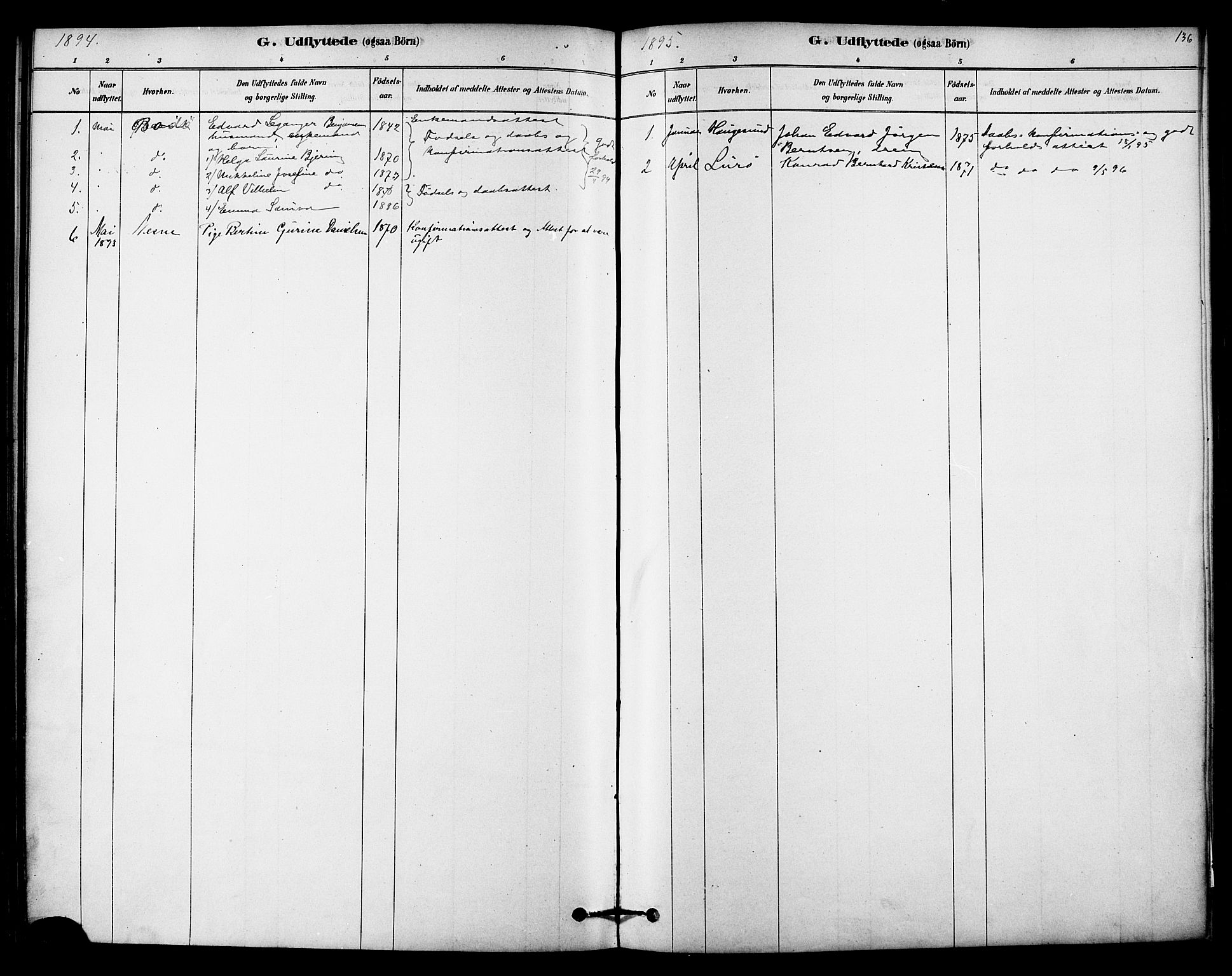Ministerialprotokoller, klokkerbøker og fødselsregistre - Nordland, SAT/A-1459/841/L0609: Parish register (official) no. 841A13, 1878-1902, p. 136