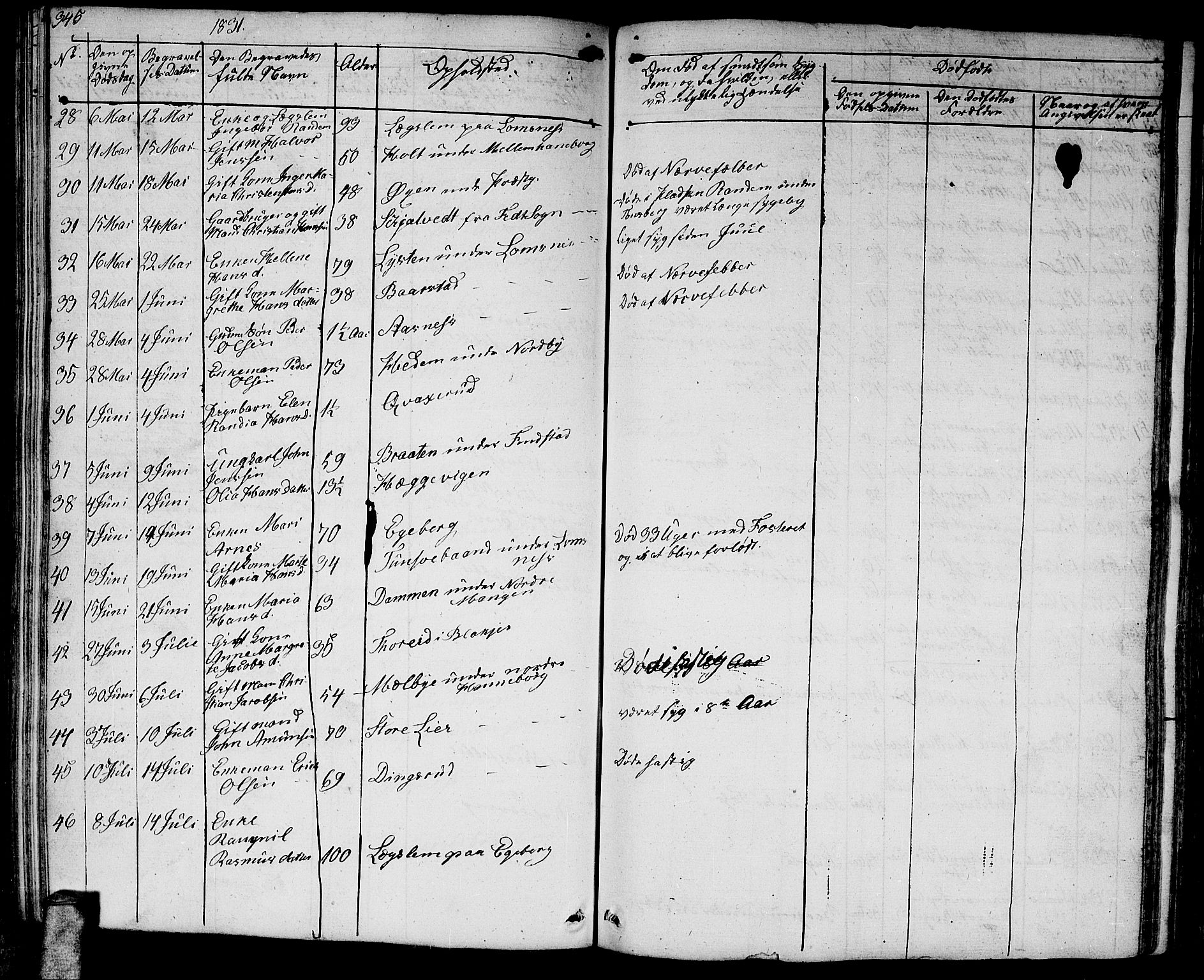 Aurskog prestekontor Kirkebøker, AV/SAO-A-10304a/G/Ga/L0002: Parish register (copy) no. I 2, 1829-1857, p. 345