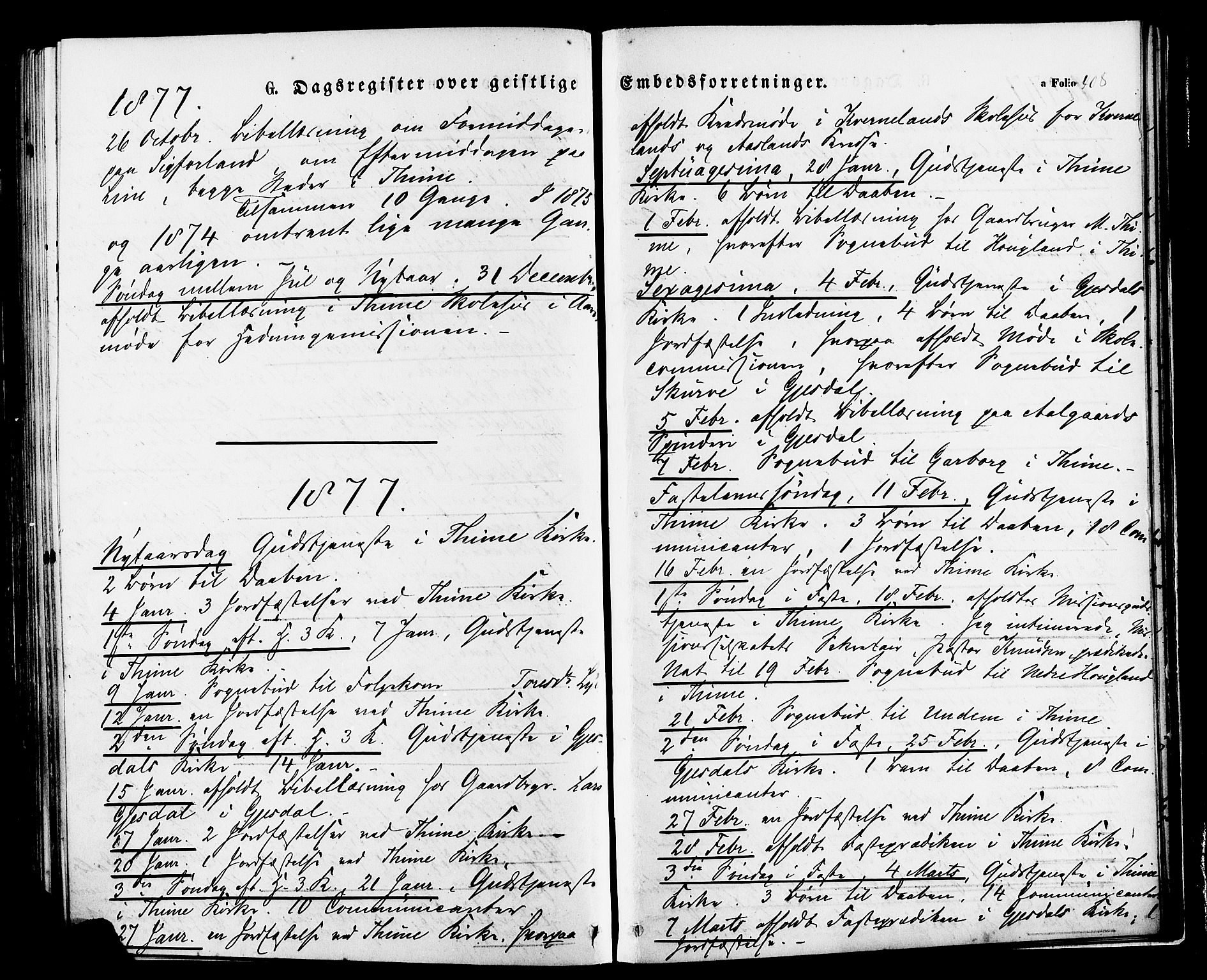 Lye sokneprestkontor, SAST/A-101794/001/30BA/L0008: Parish register (official) no. A 7, 1872-1881, p. 408