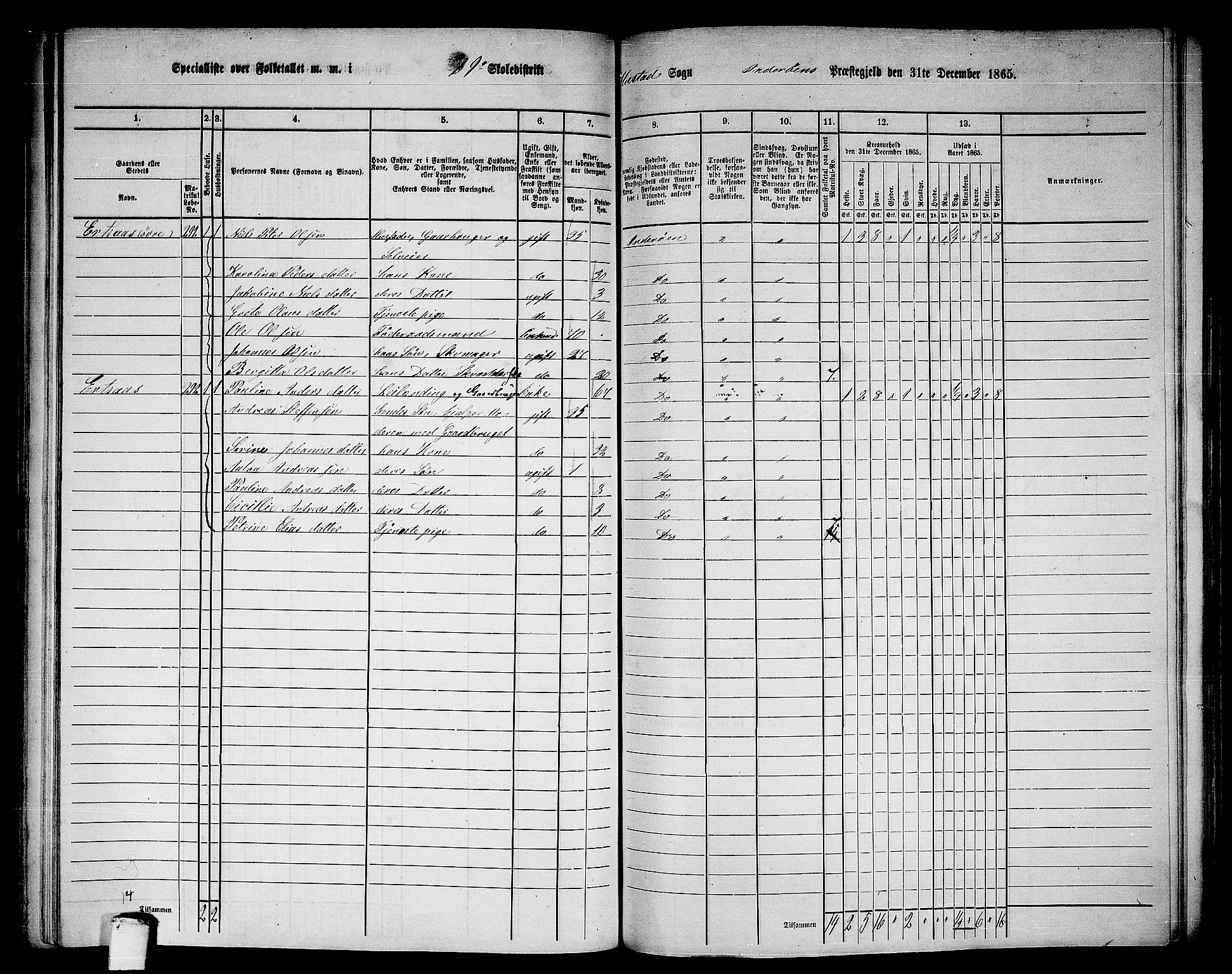 RA, 1865 census for Inderøy, 1865, p. 129