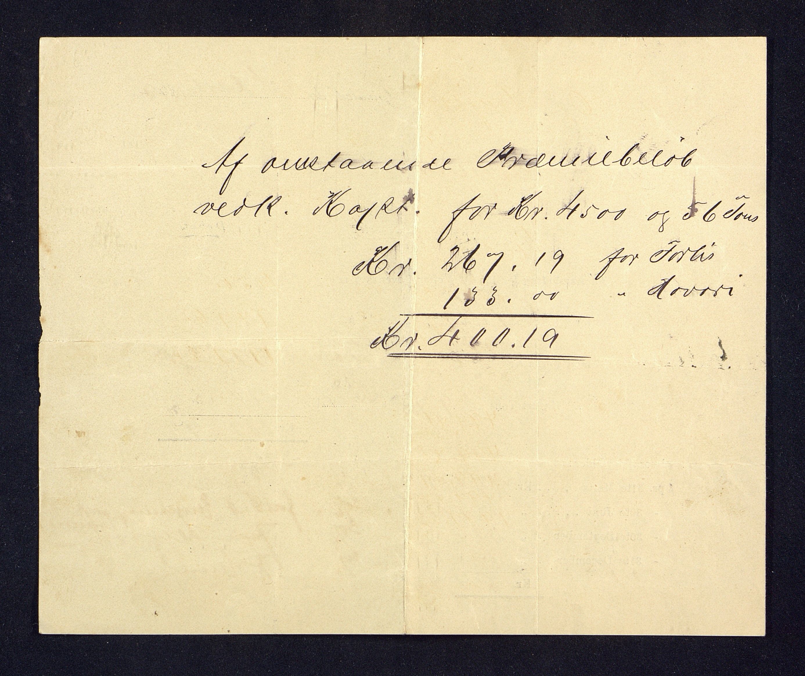 O. Terjesens rederi, AAKS/PA-2525/R/R02/L0001: Regnskapsbilag, 1884-1898