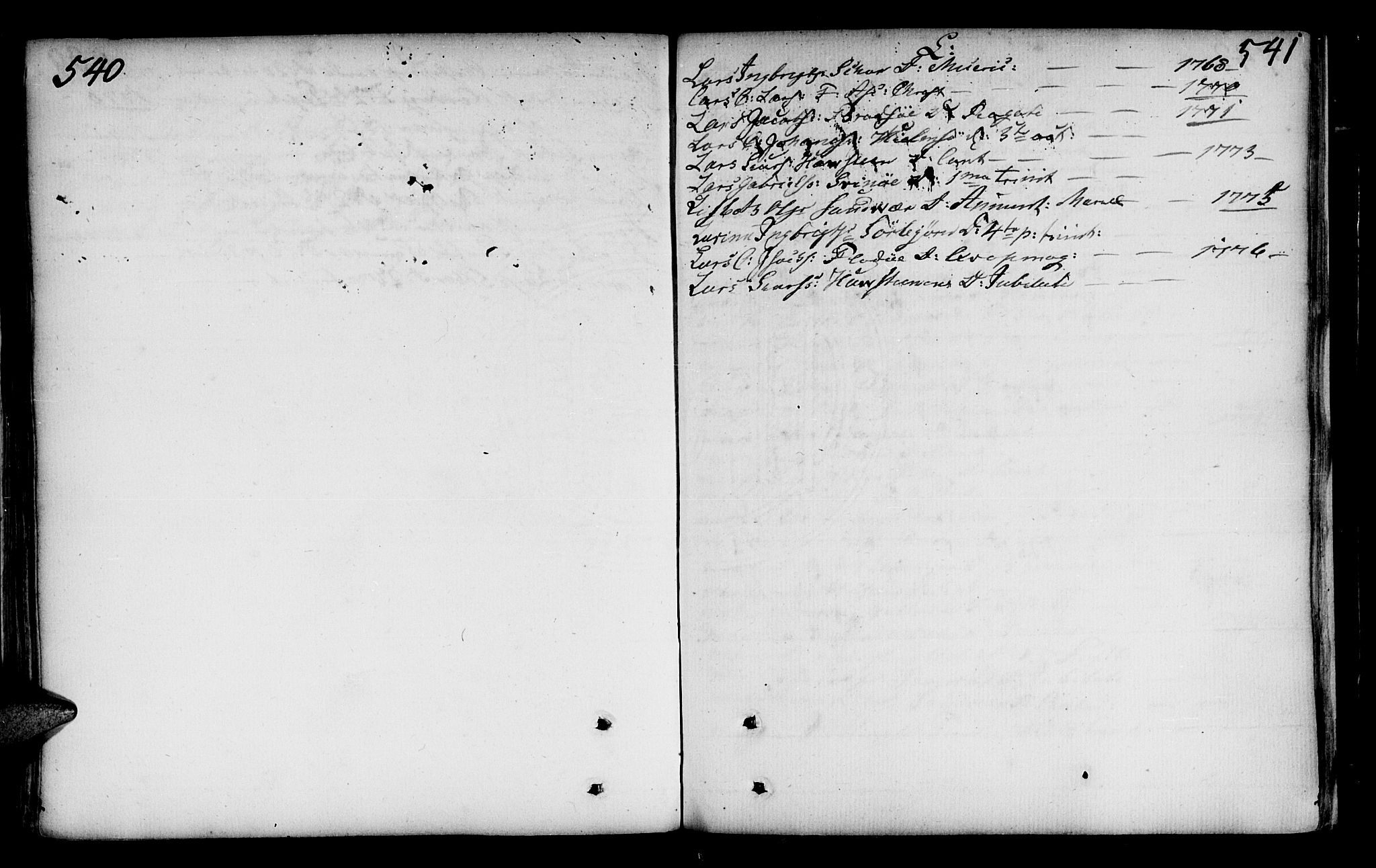 Ministerialprotokoller, klokkerbøker og fødselsregistre - Nordland, AV/SAT-A-1459/817/L0260: Parish register (official) no. 817A02 /2, 1768-1776, p. 540-541