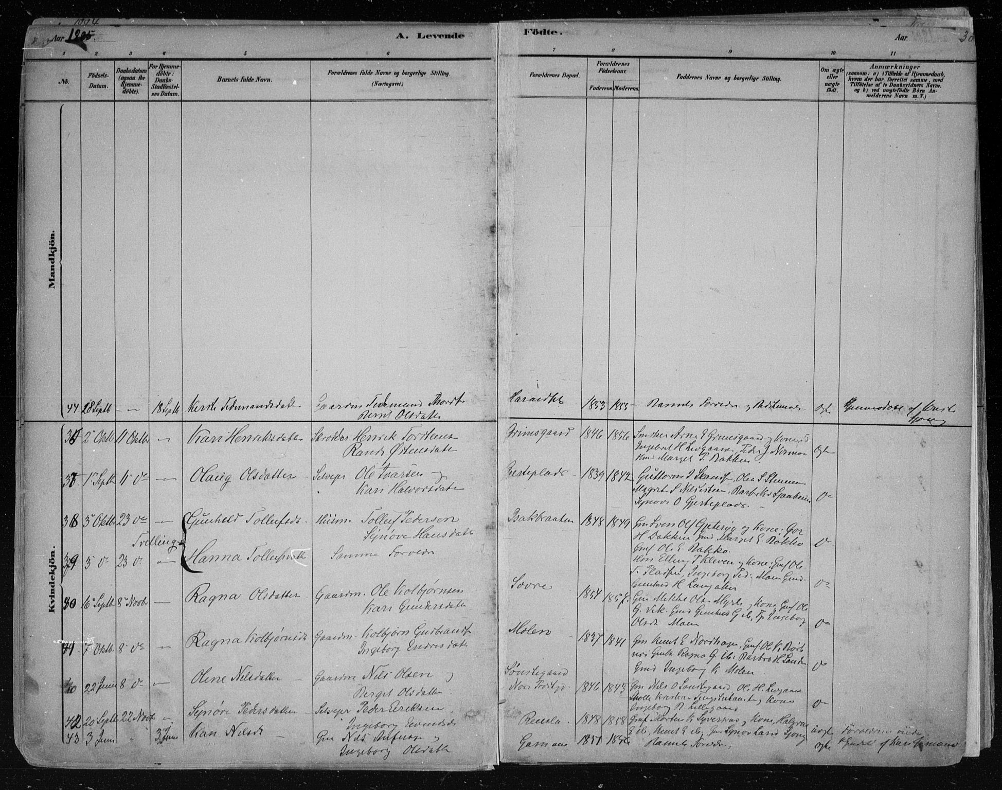 Nes kirkebøker, SAKO/A-236/F/Fa/L0011: Parish register (official) no. 11, 1881-1912, p. 30