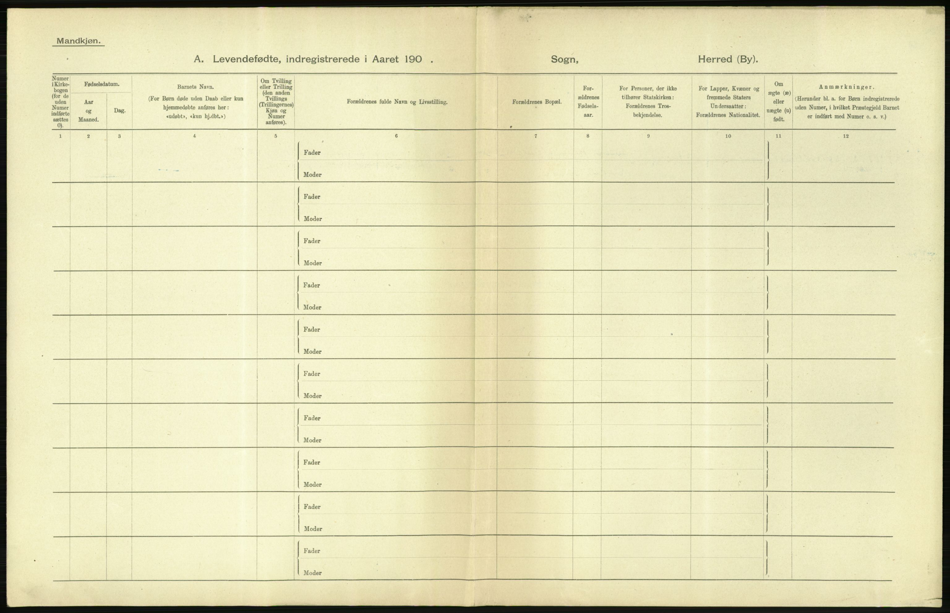 Statistisk sentralbyrå, Sosiodemografiske emner, Befolkning, AV/RA-S-2228/D/Df/Dfa/Dfaa/L0022: Finnmarkens amt: Fødte, gifte, døde., 1903, p. 8