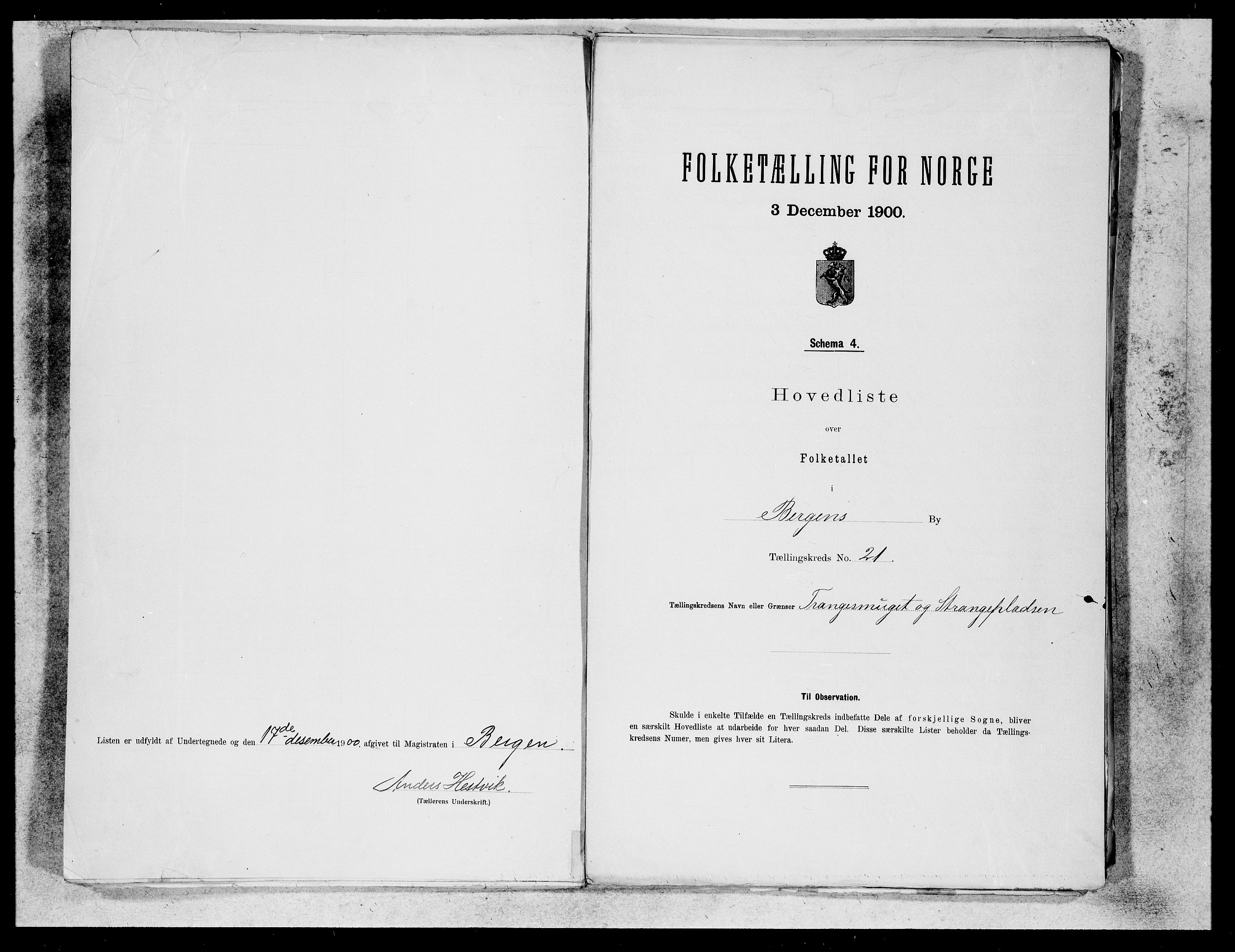 SAB, 1900 census for Bergen, 1900, p. 41