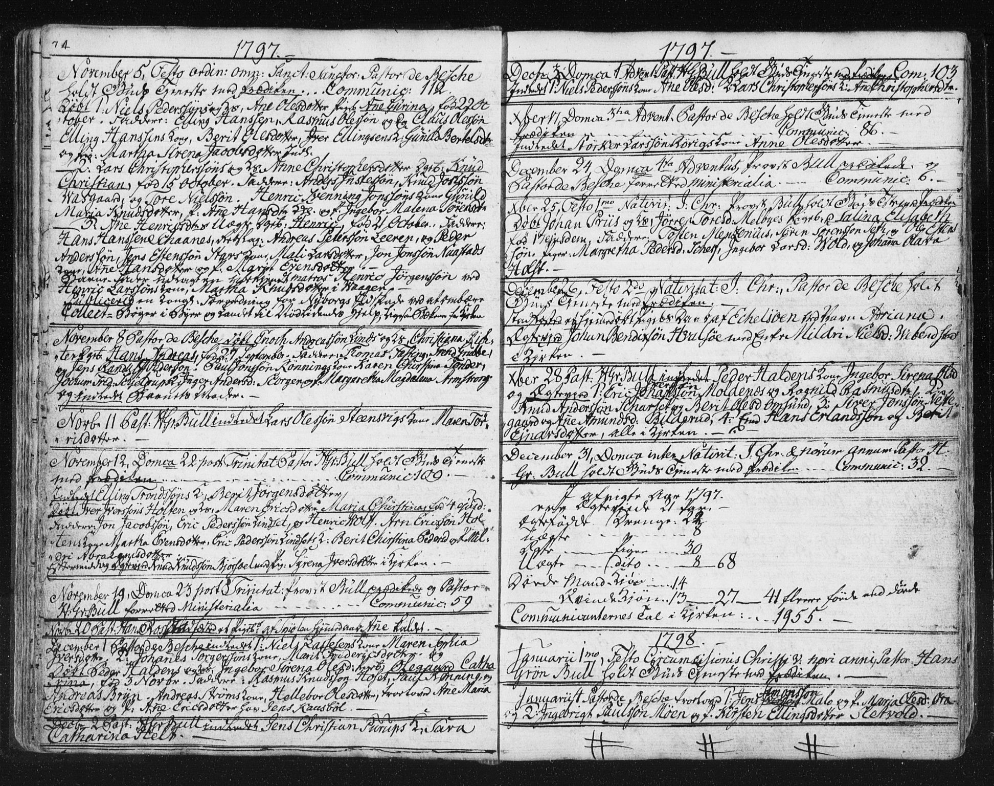 Ministerialprotokoller, klokkerbøker og fødselsregistre - Møre og Romsdal, SAT/A-1454/572/L0841: Parish register (official) no. 572A04, 1784-1819, p. 74