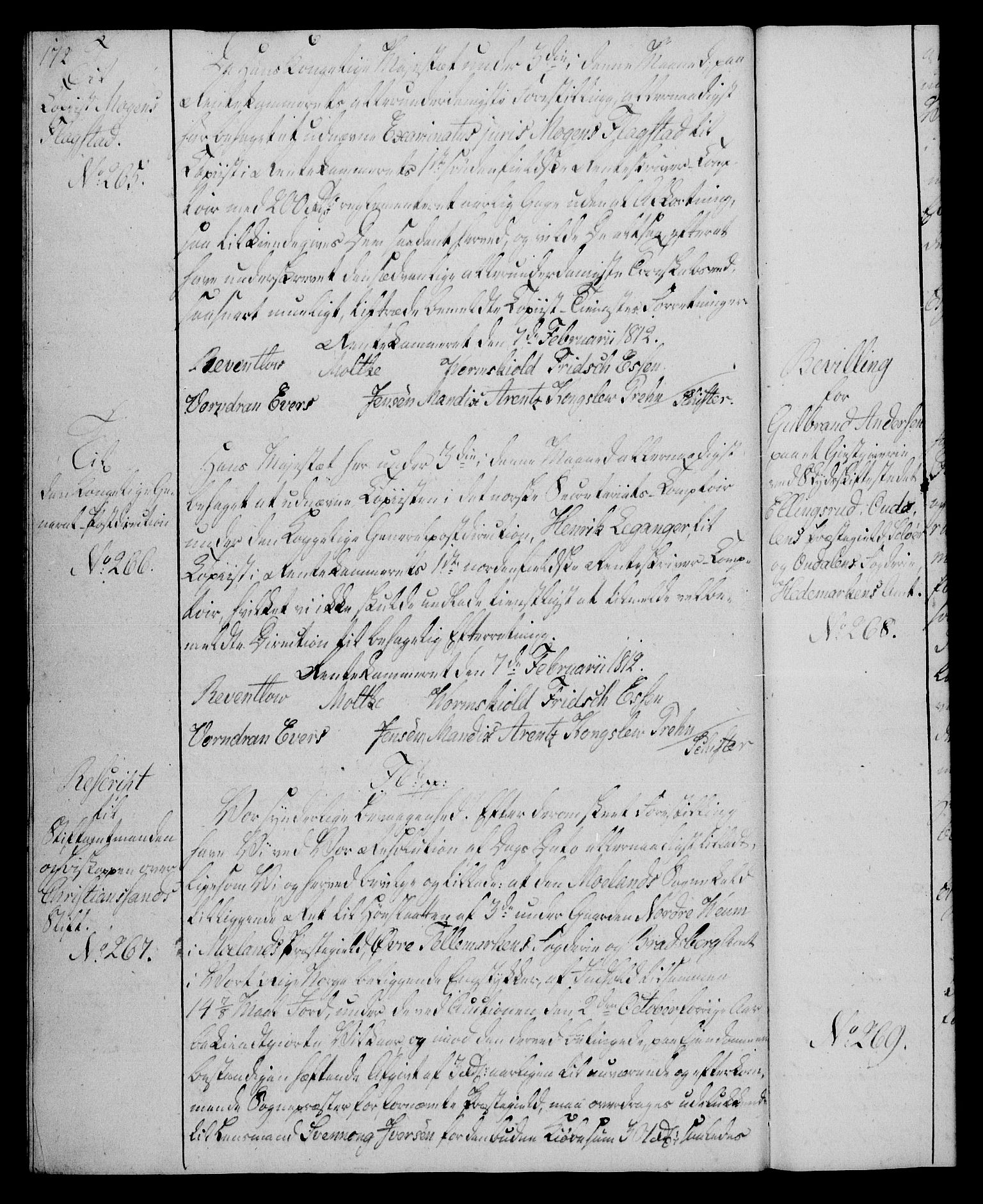 Rentekammeret, Kammerkanselliet, AV/RA-EA-3111/G/Gg/Gga/L0020: Norsk ekspedisjonsprotokoll med register (merket RK 53.20), 1811-1814, p. 172