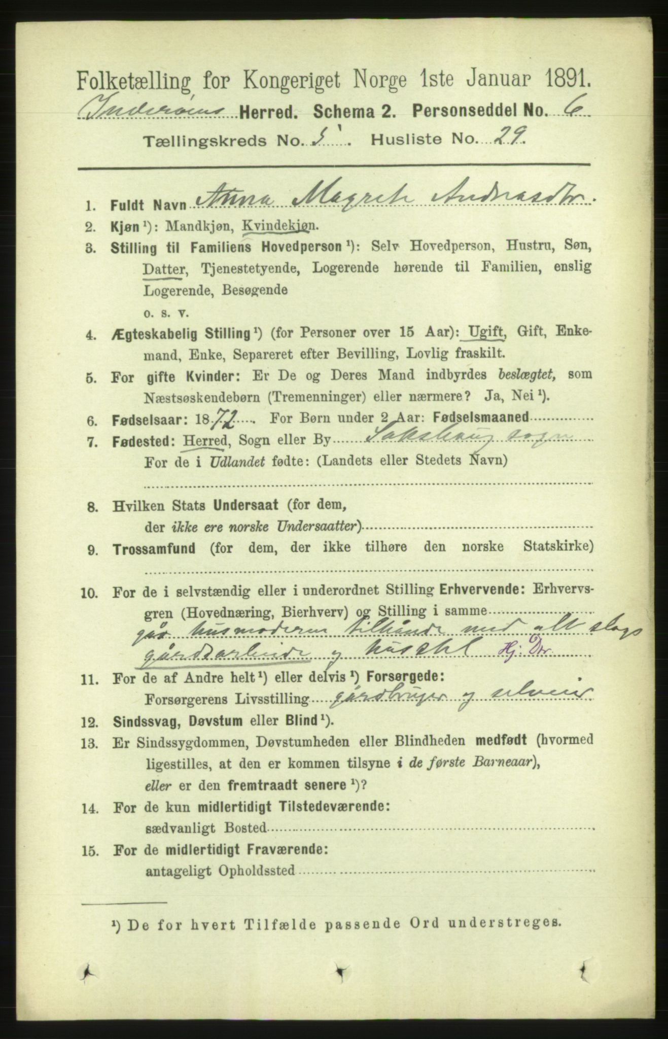 RA, 1891 census for 1729 Inderøy, 1891, p. 2919