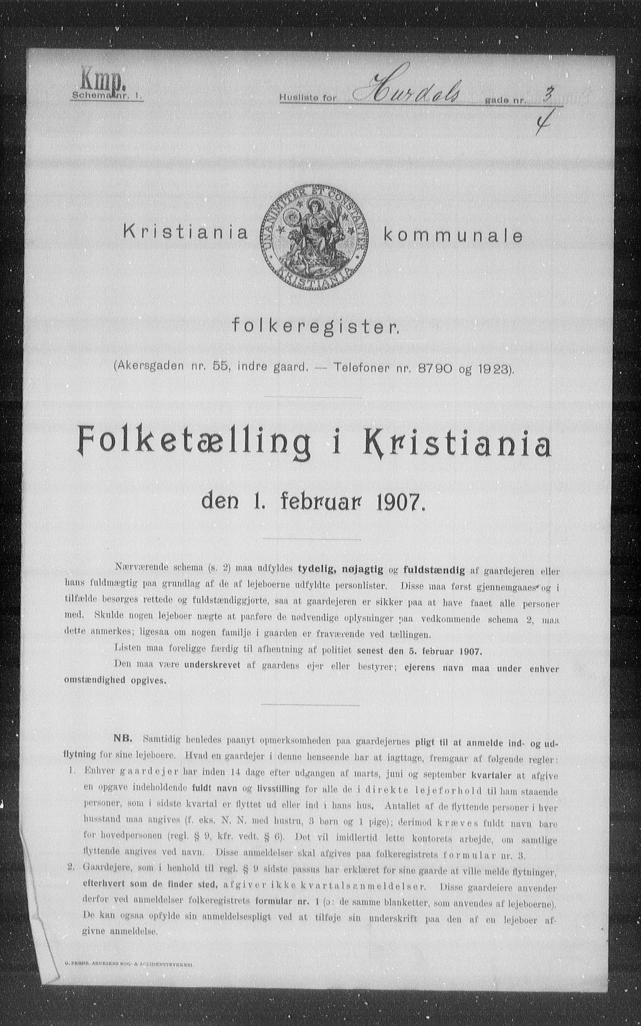 OBA, Municipal Census 1907 for Kristiania, 1907, p. 21679