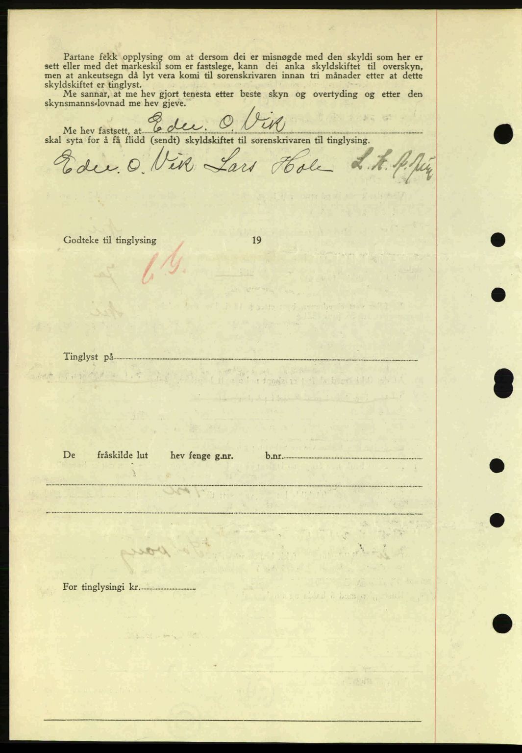 Nordre Sunnmøre sorenskriveri, AV/SAT-A-0006/1/2/2C/2Ca: Mortgage book no. A20a, 1945-1945, Diary no: : 803/1945